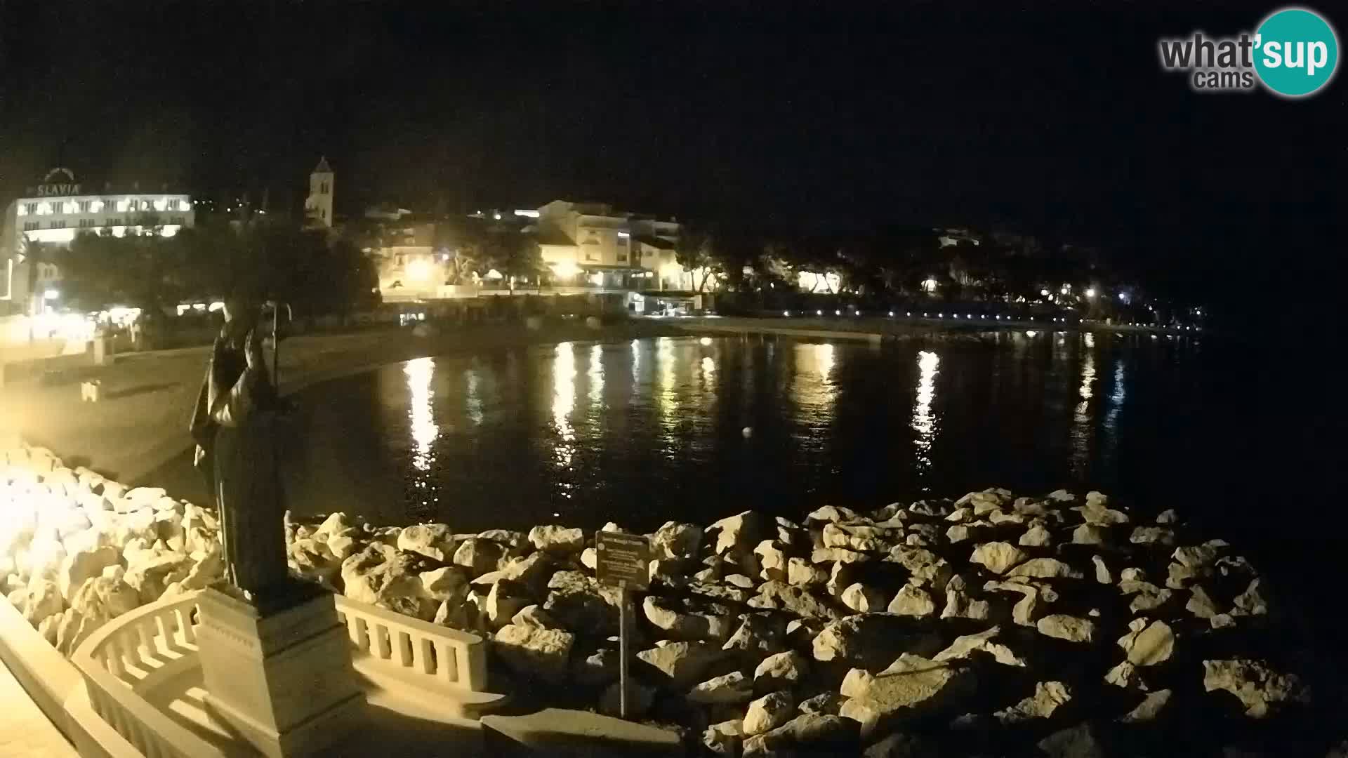 Spletna kamera Baška Voda – Sv. Nikola in plaža
