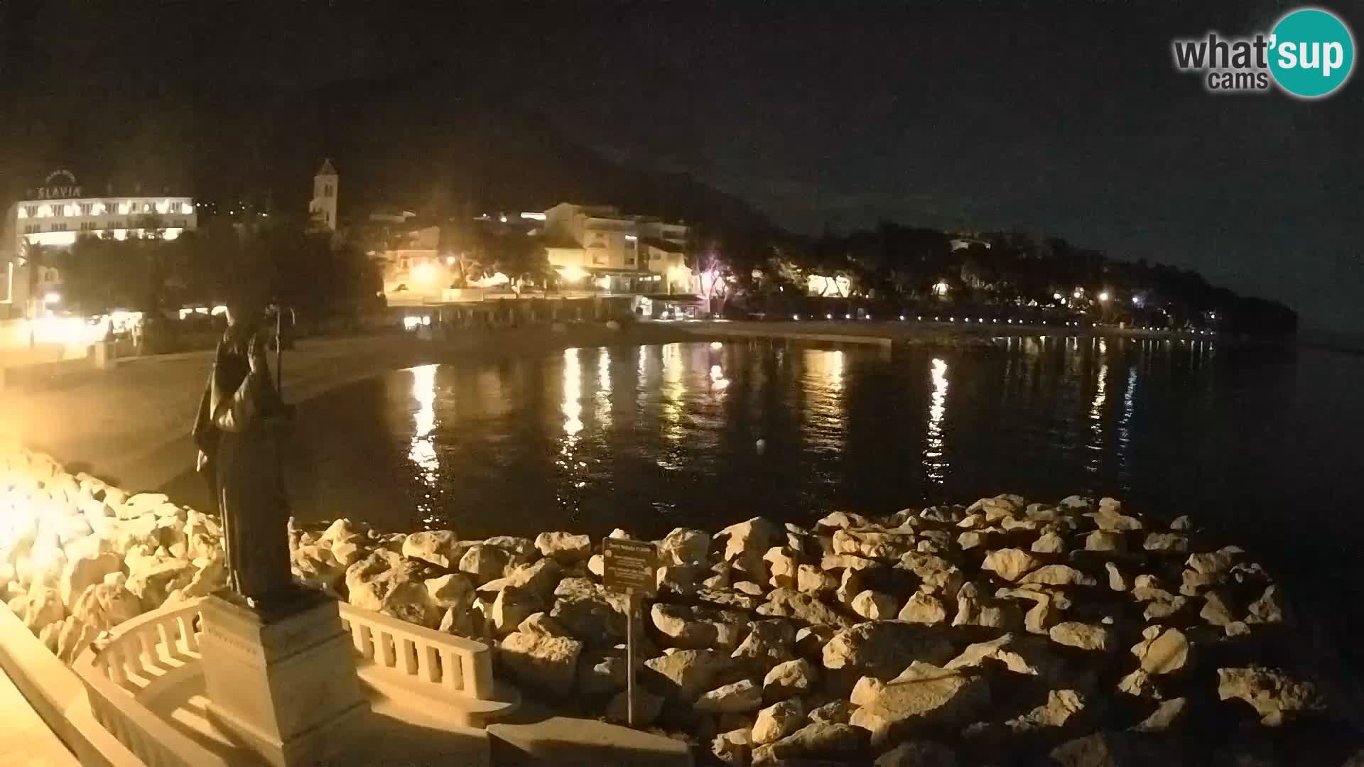 Webcam live Baška Voda – St. Nikola und Strand