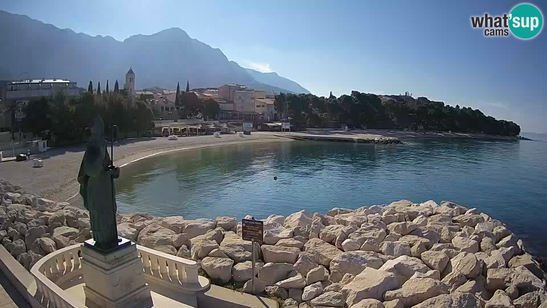 Web kamera Baška Voda – Sv. Nikola i plaža