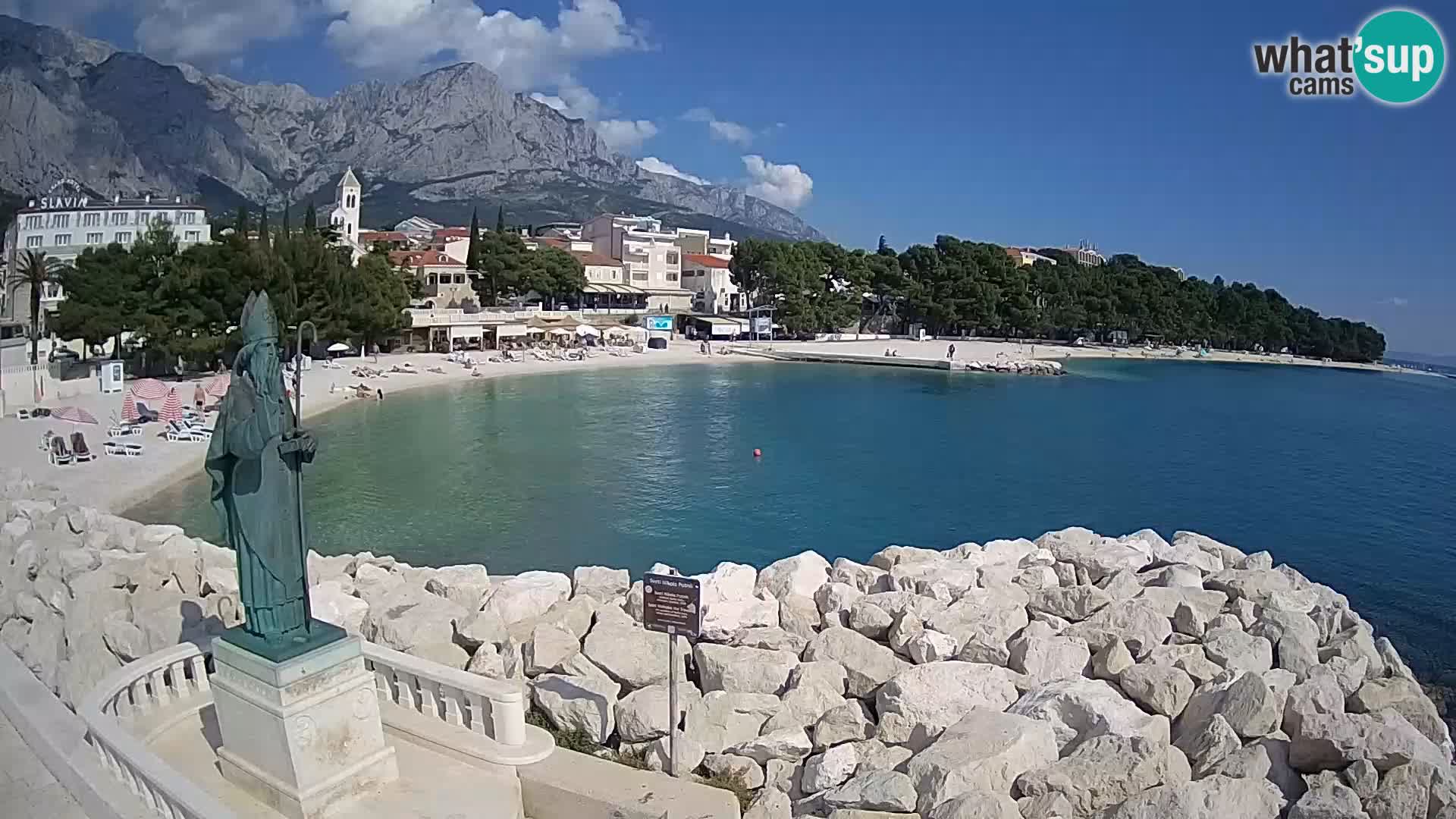 Webcam live Baška Voda – St. Nikola und Strand