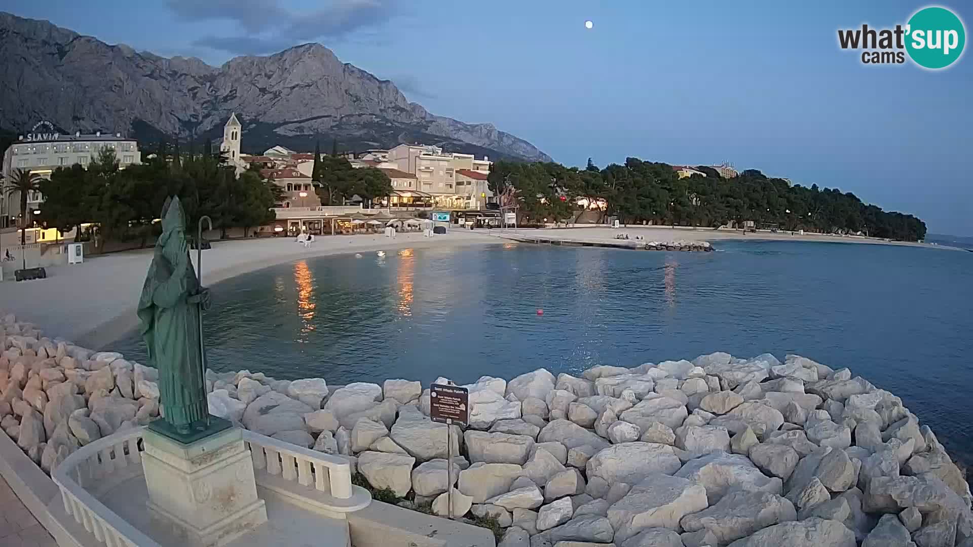 Web kamera Baška Voda – Sv. Nikola i plaža
