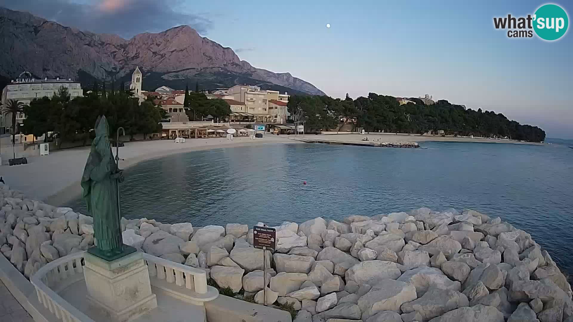 Webcam Baška Voda – Saint-Nikola et plage