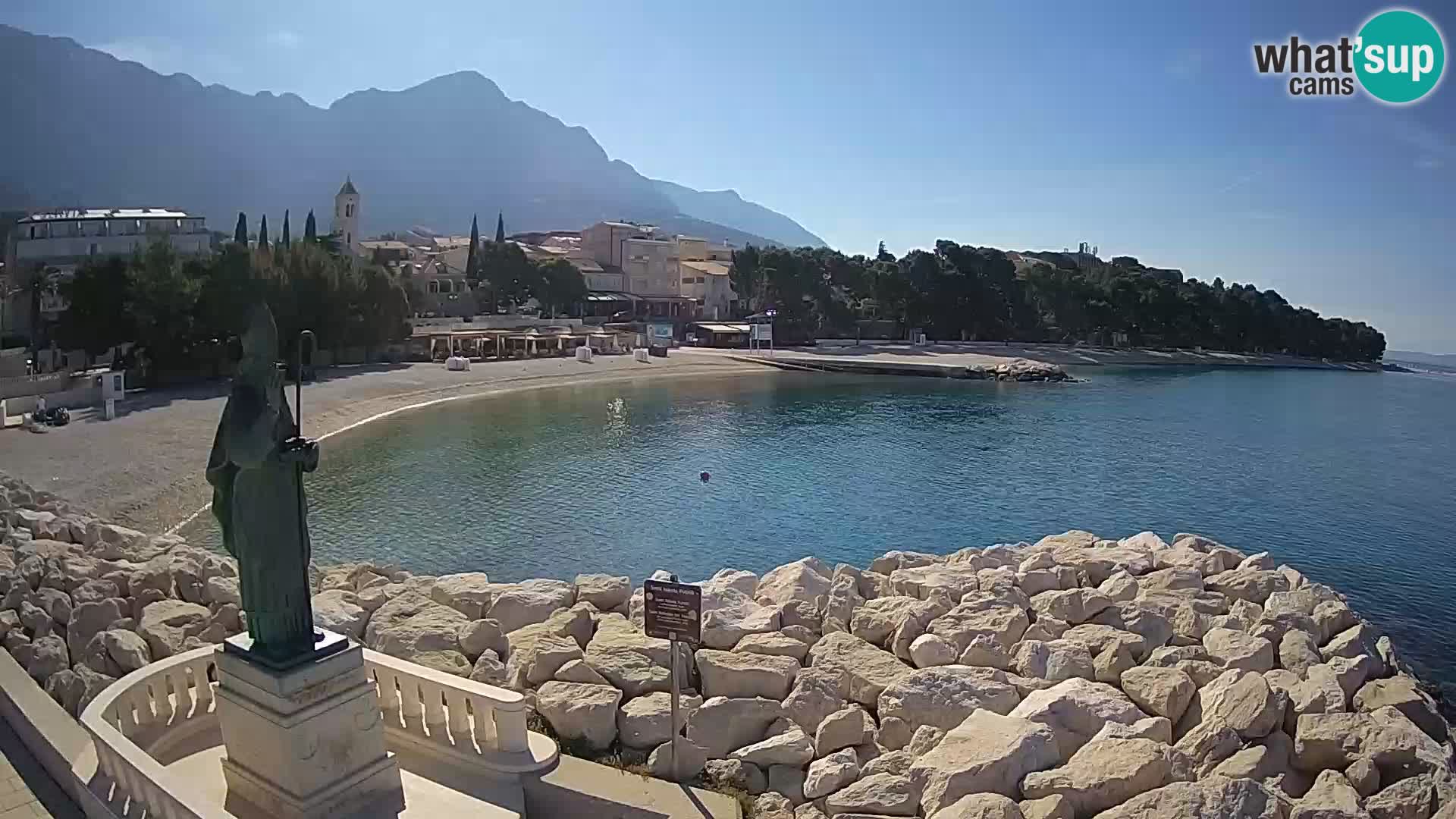 Webcam live Baška Voda – St. Nikola und Strand
