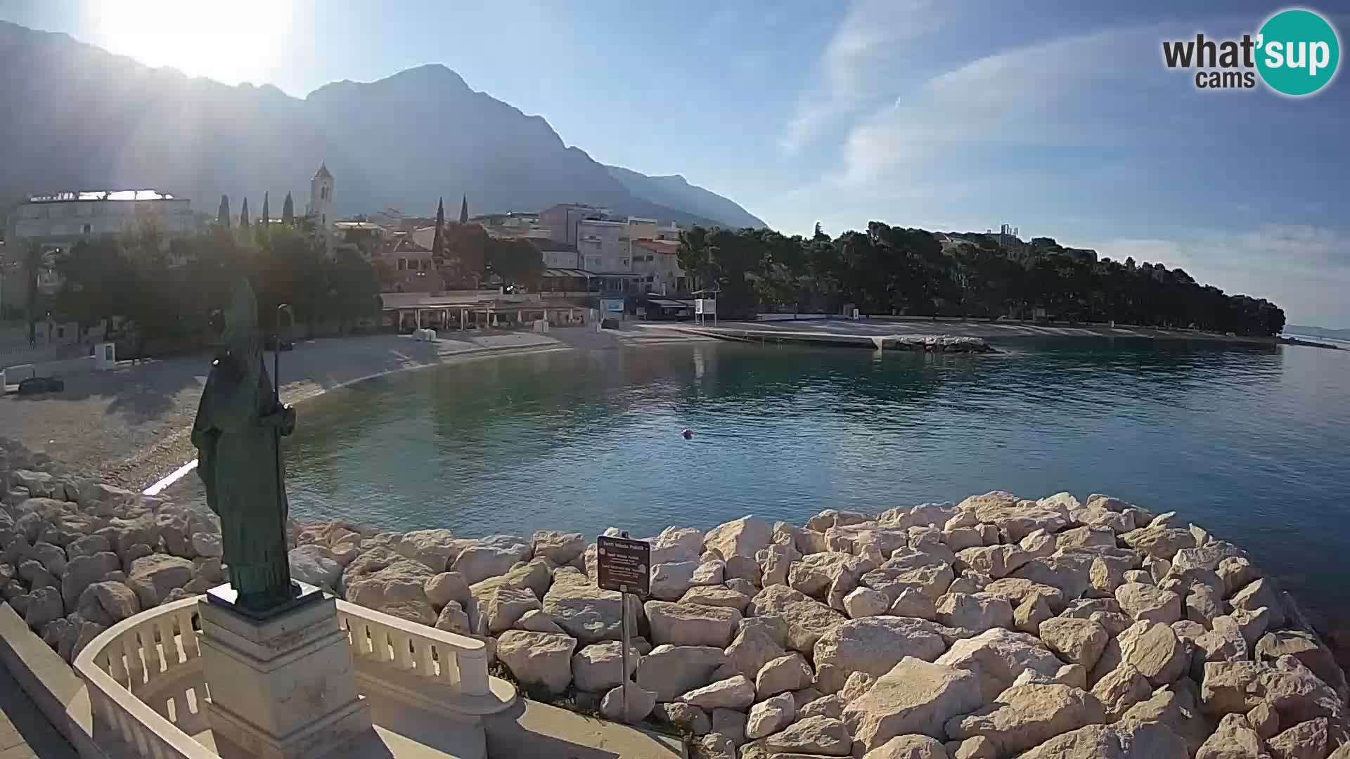 Webcam live Baška Voda – St. Nikola und Strand