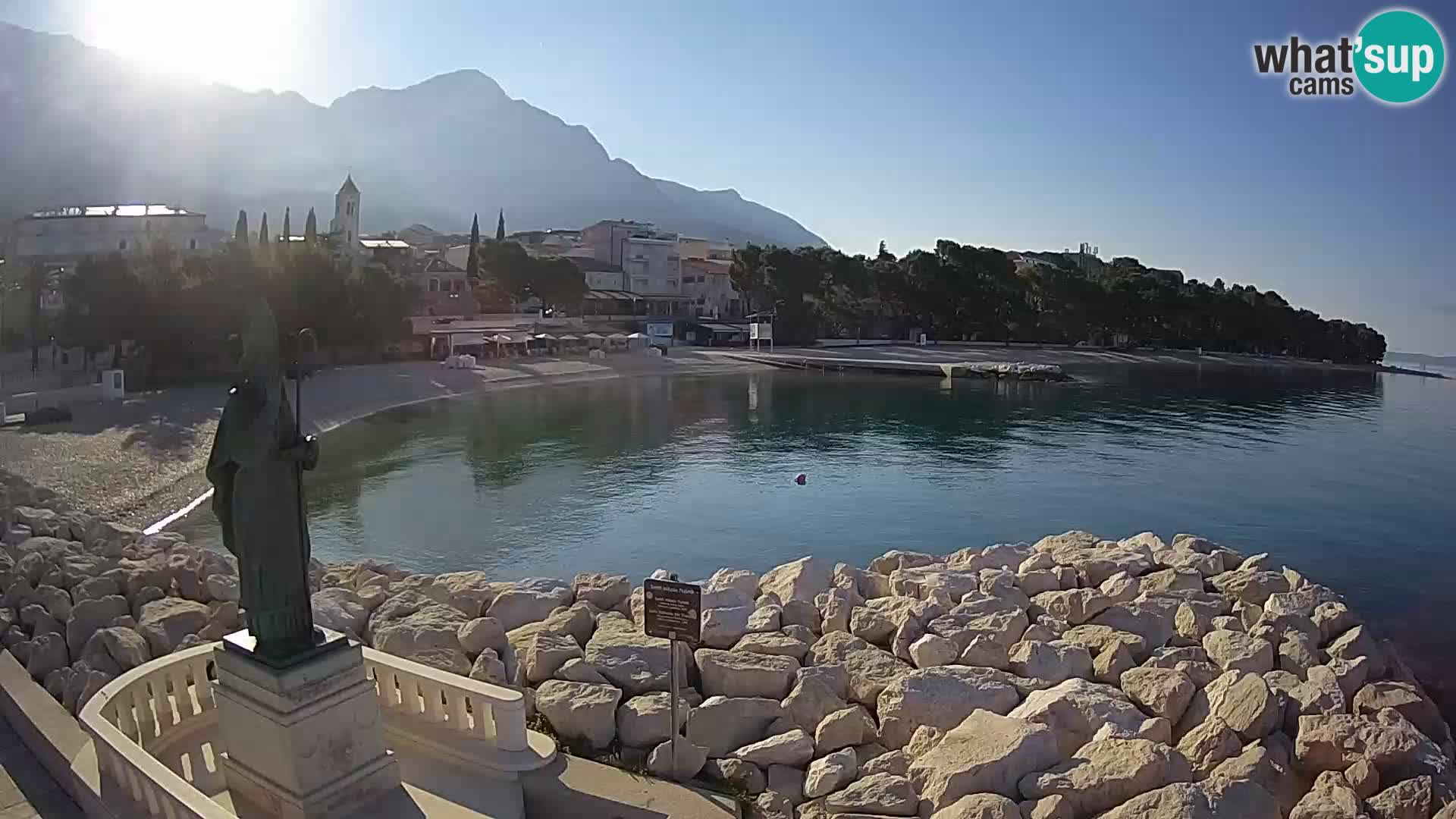 Webcam live Baška Voda – St. Nikola und Strand
