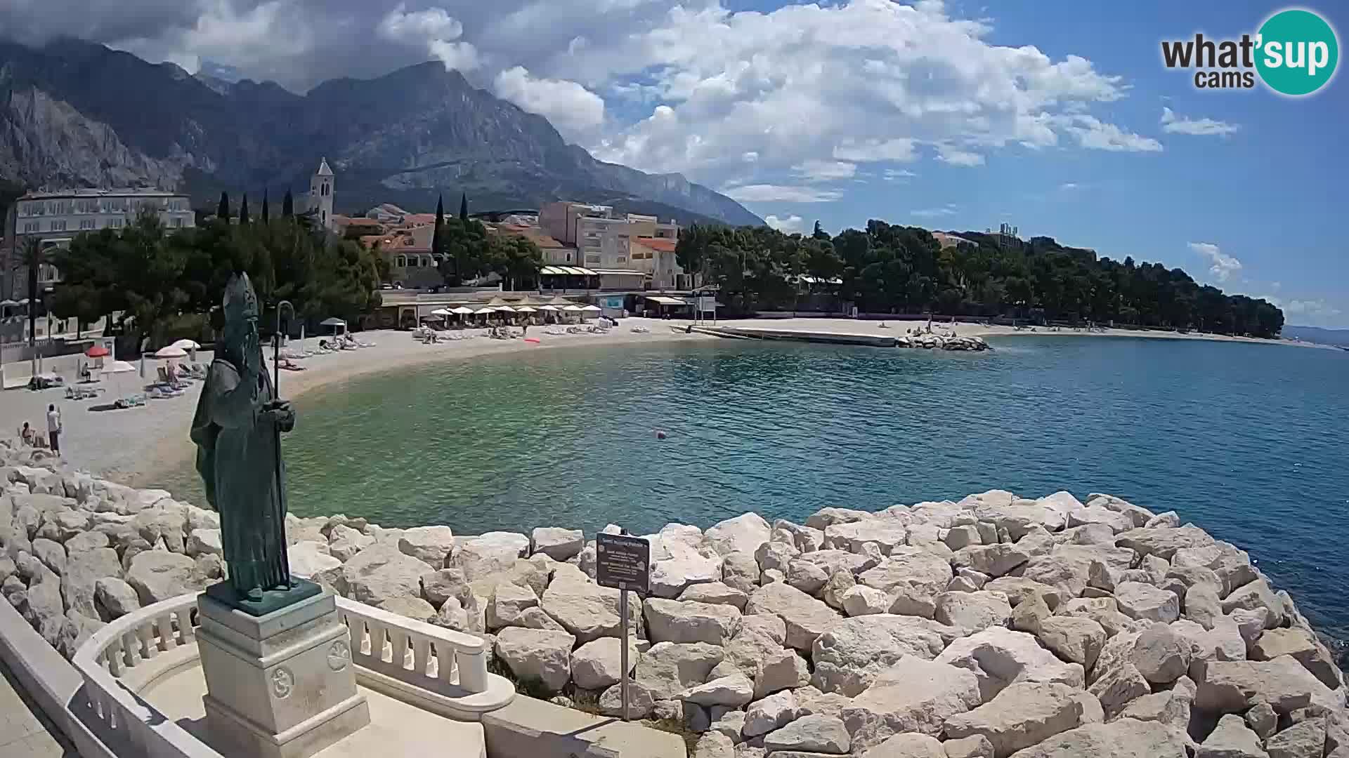 Webcam live Baška Voda – St. Nikola und Strand
