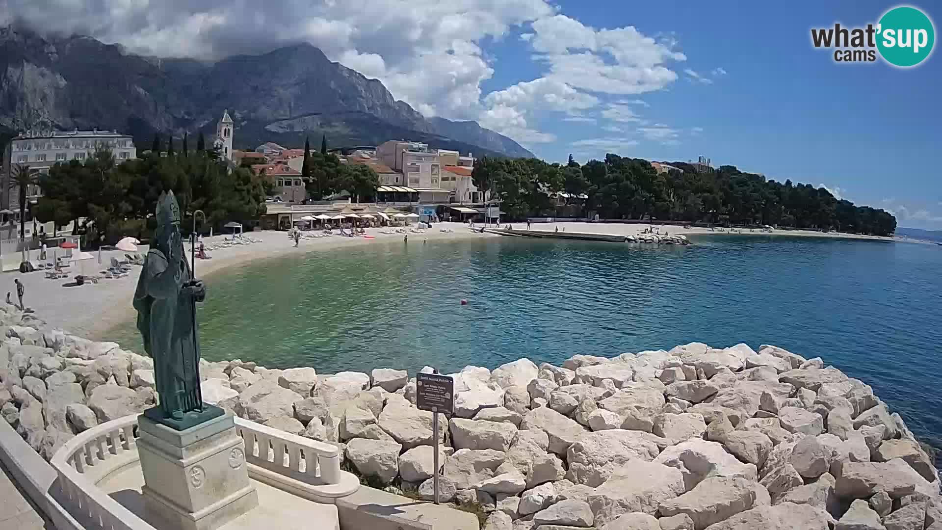Webcam live Baška Voda – St. Nikola und Strand