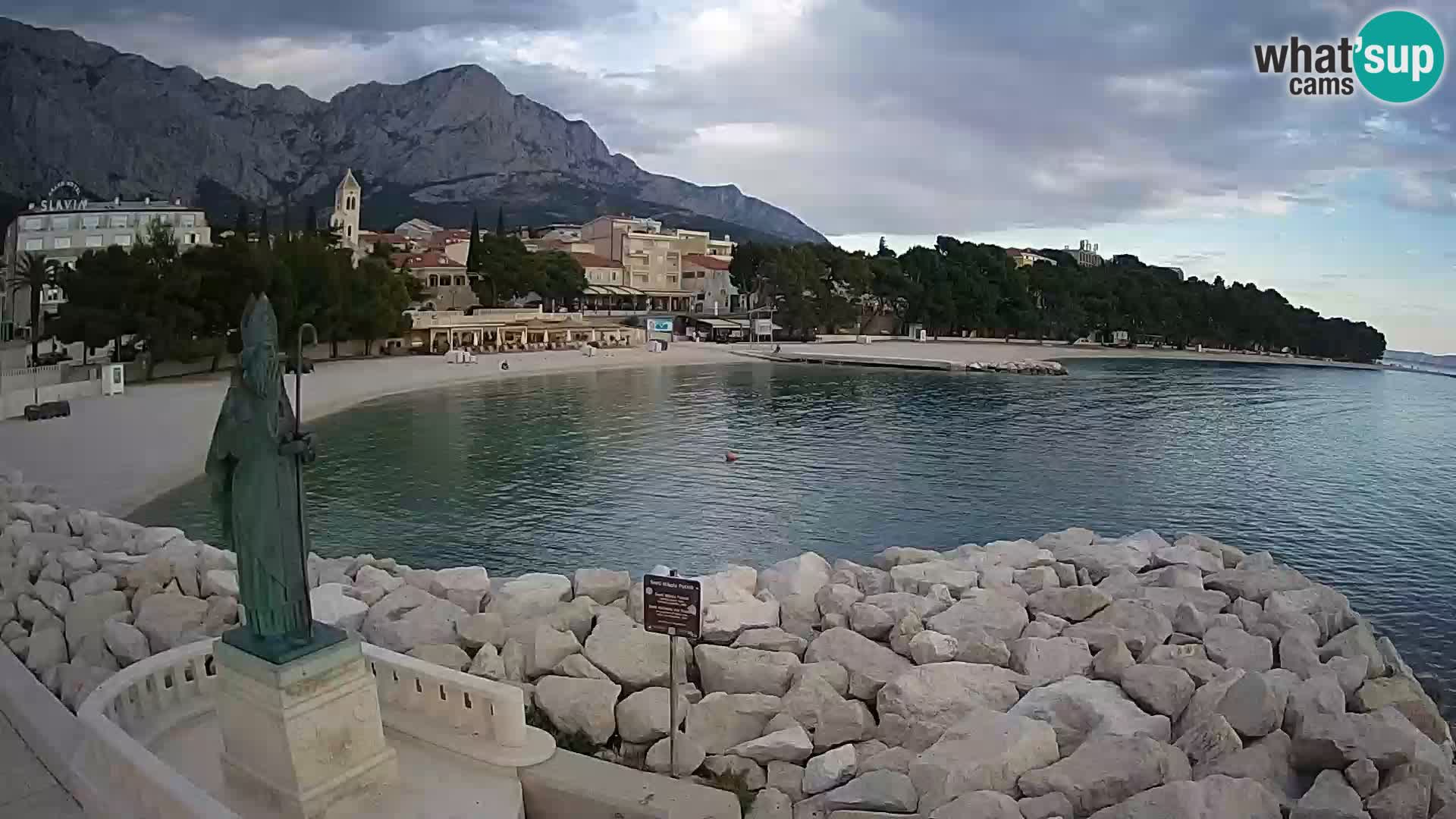 Web kamera Baška Voda – Sv. Nikola i plaža