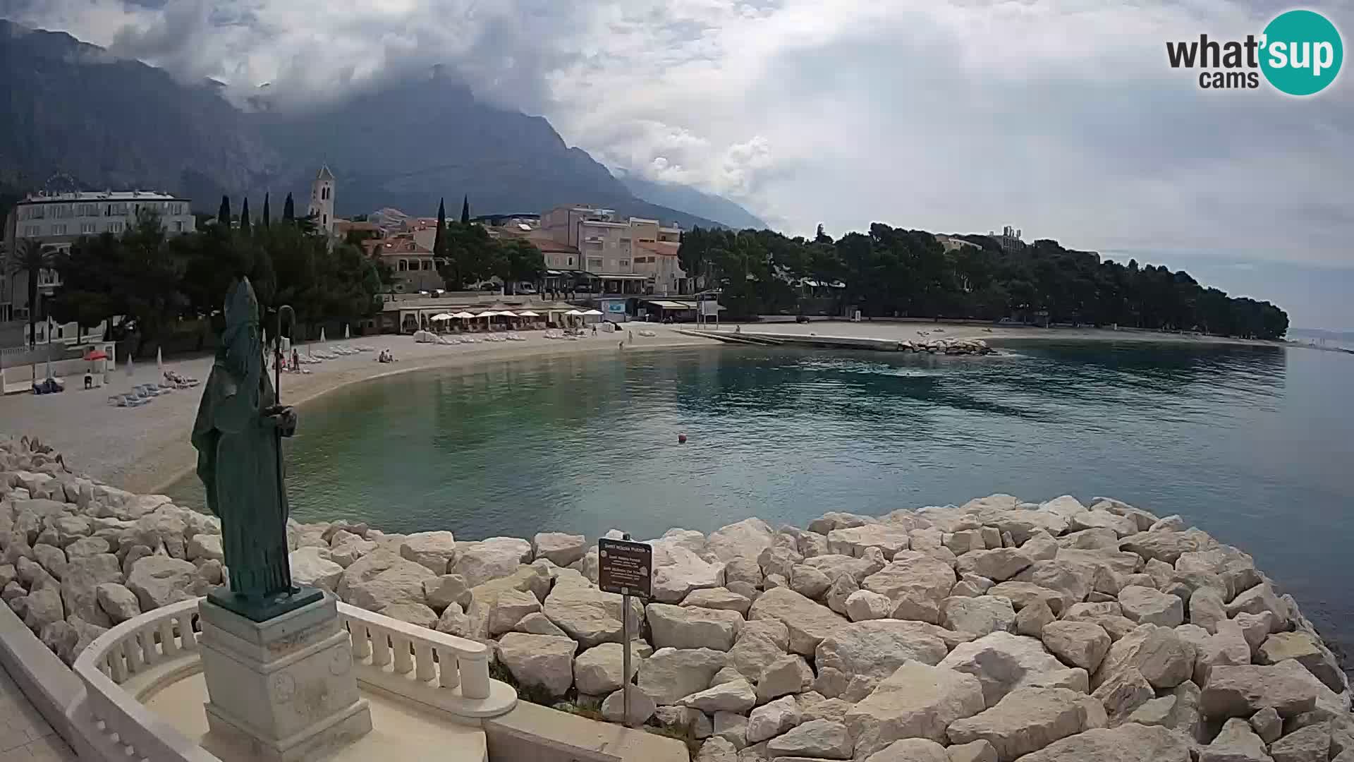 Webcam Baška Voda – Saint-Nikola et plage