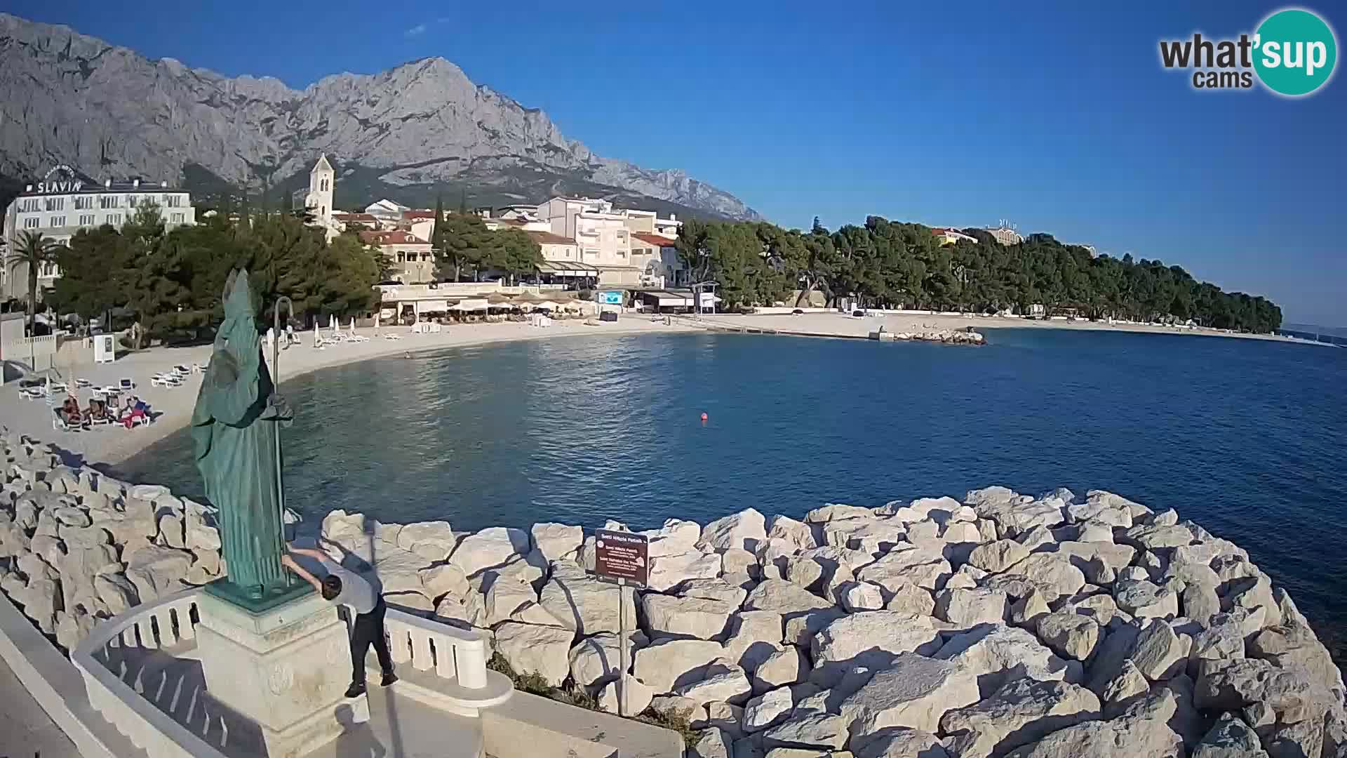 Webcam live Baška Voda – St. Nikola und Strand