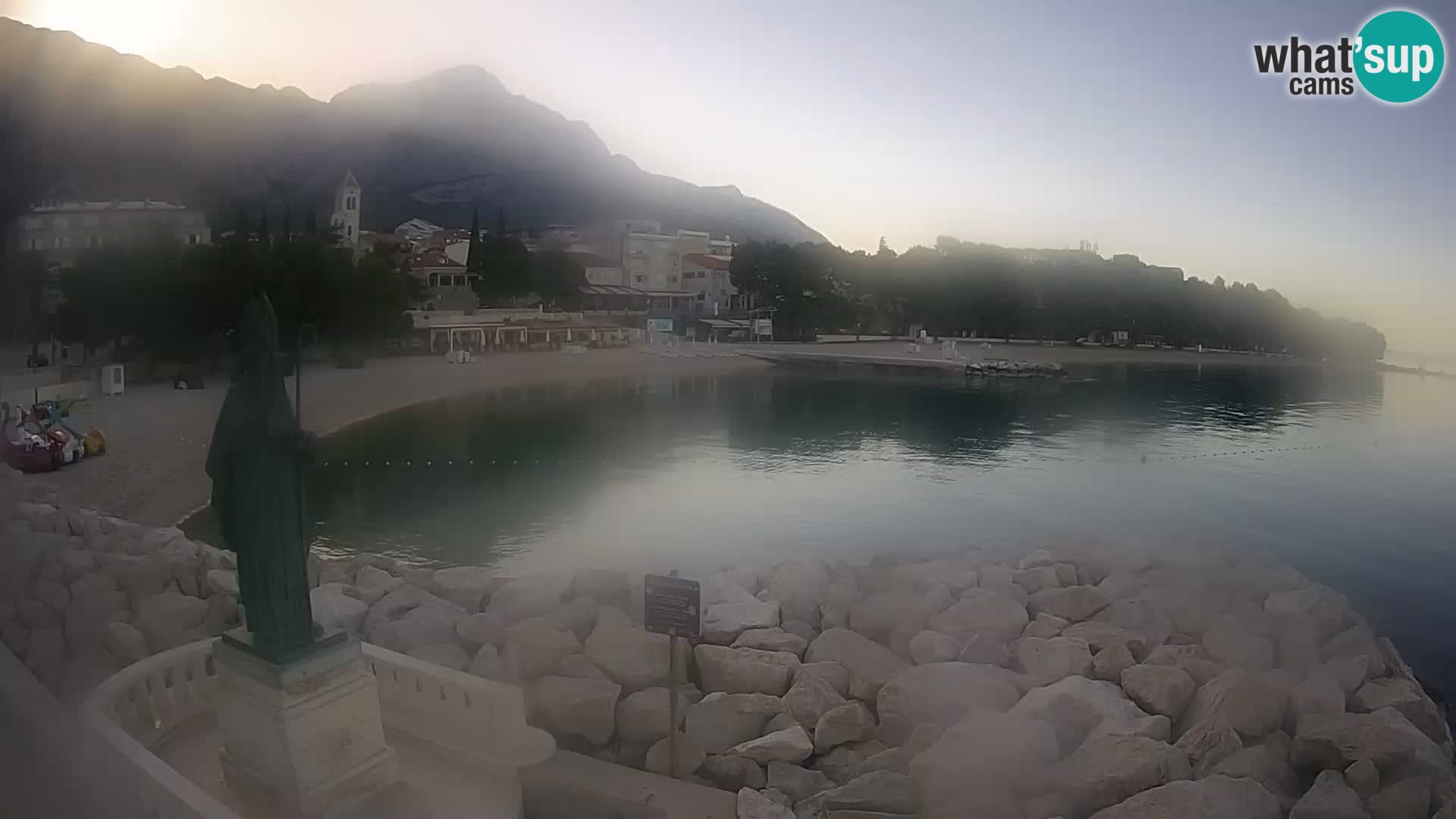 Webcam live Baška Voda – St. Nikola und Strand