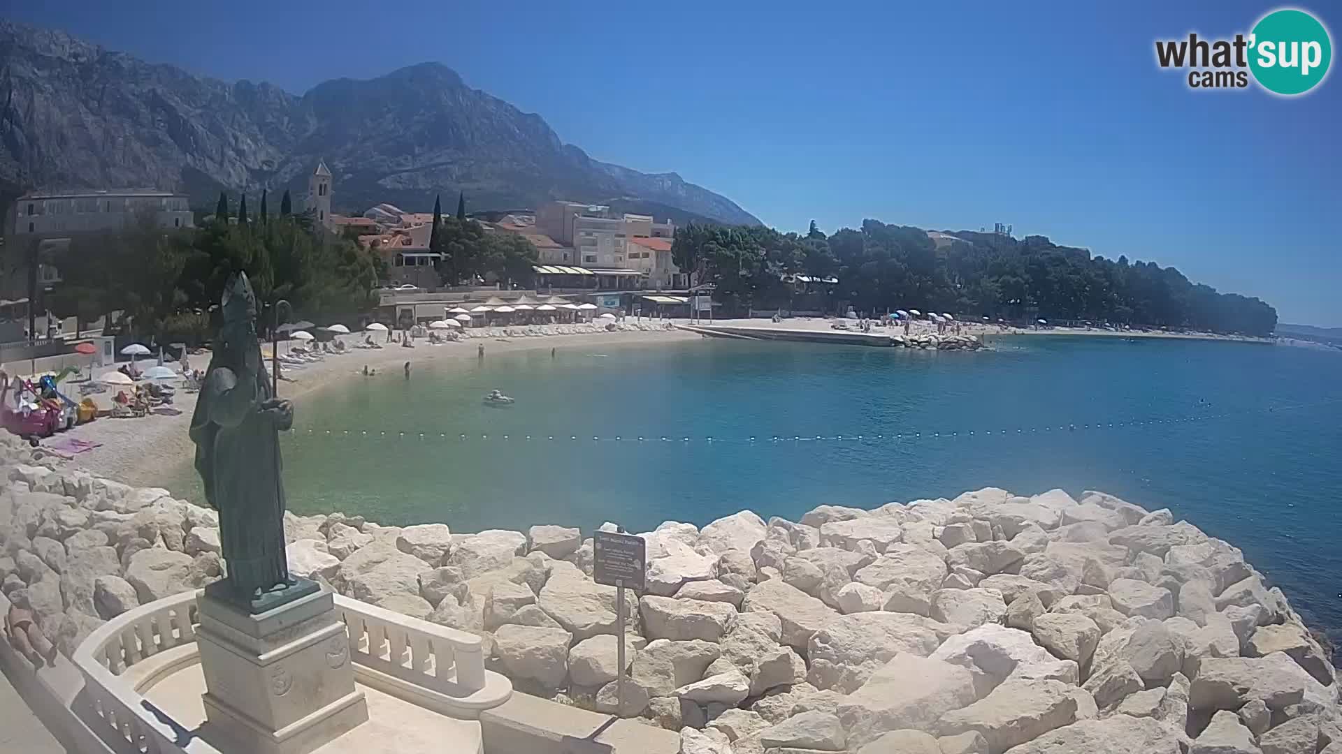 Web kamera Baška Voda – Sv. Nikola i plaža