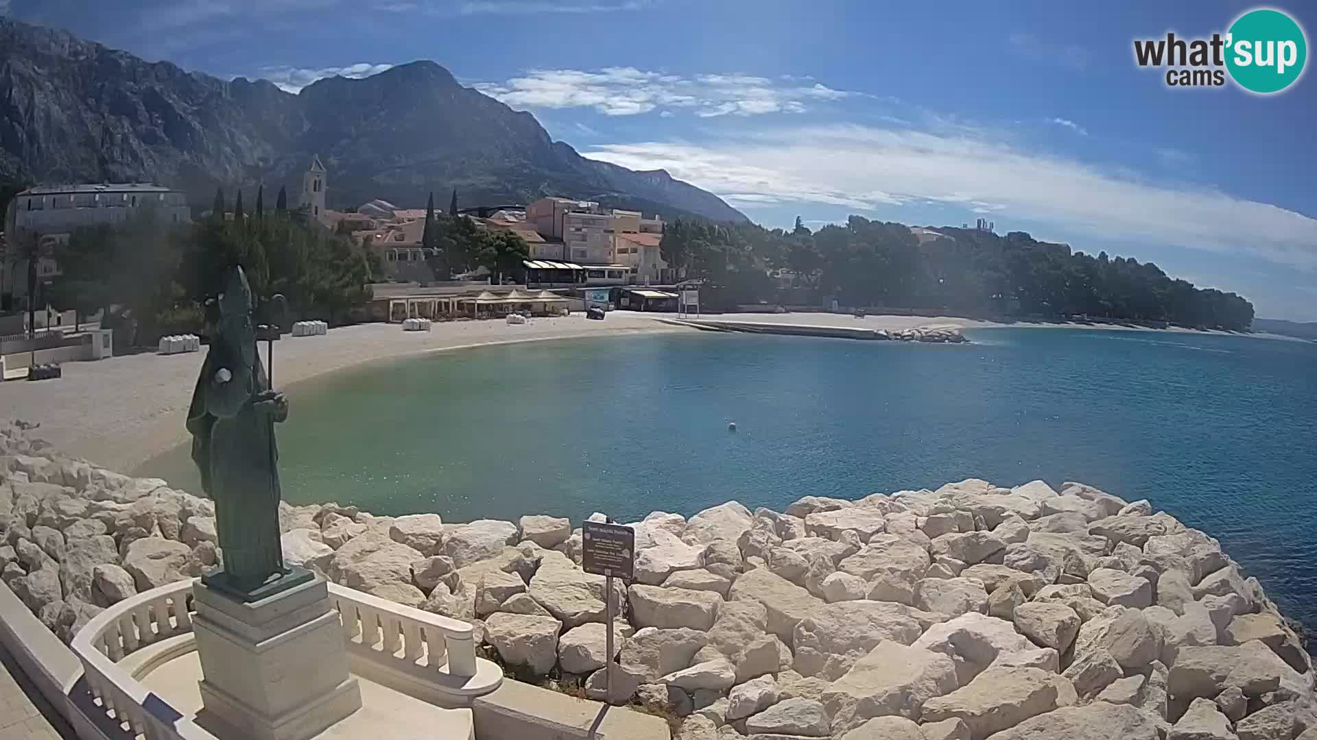 Webcam live Baška Voda – St. Nikola und Strand