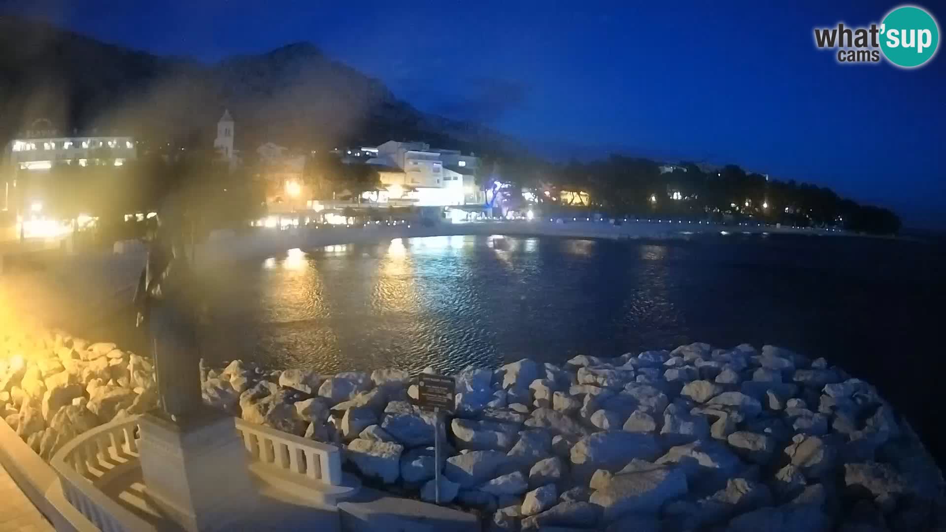 Spletna kamera Baška Voda – Sv. Nikola in plaža