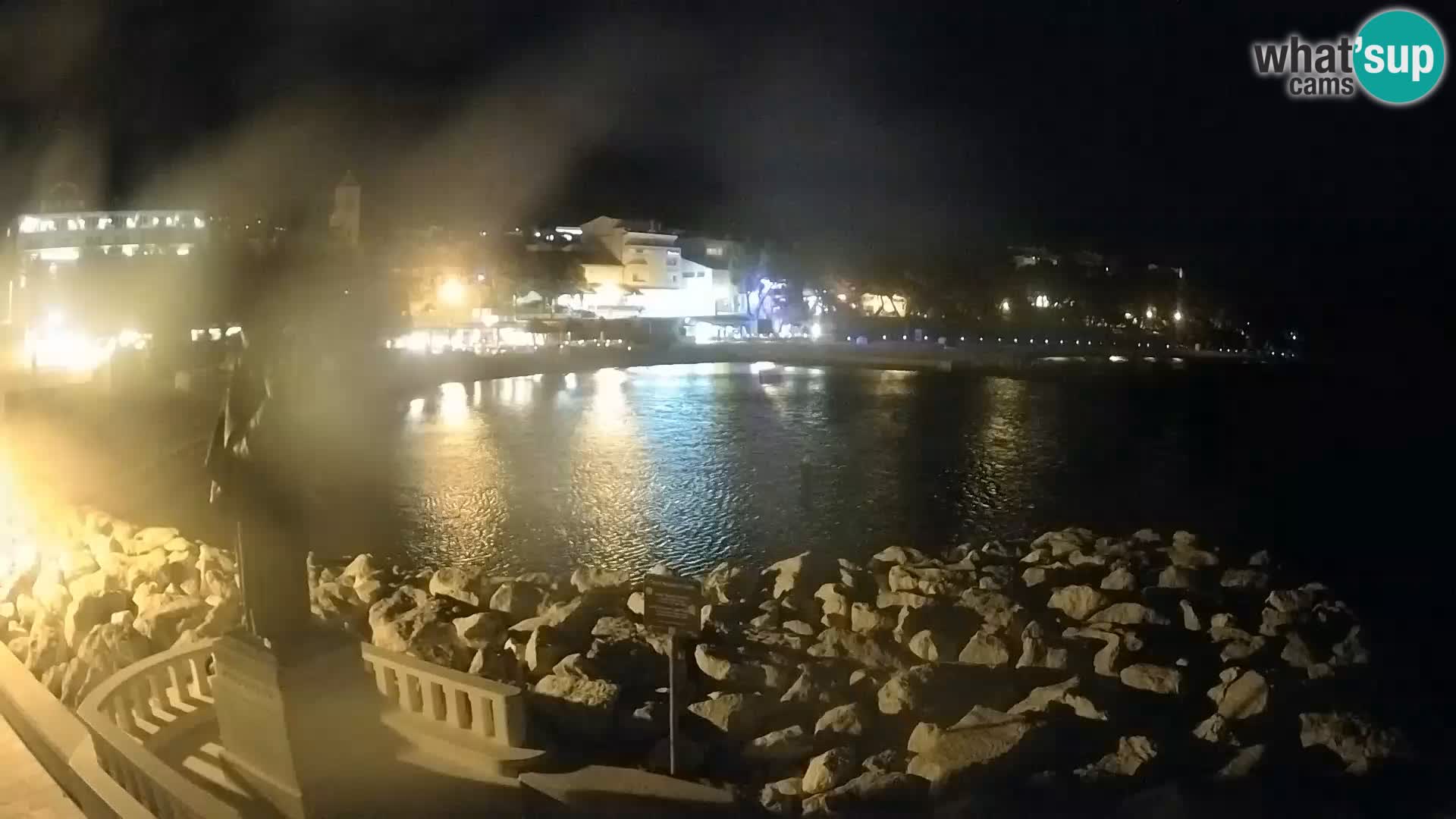 Webcam Baška Voda – Saint Nikola and beach