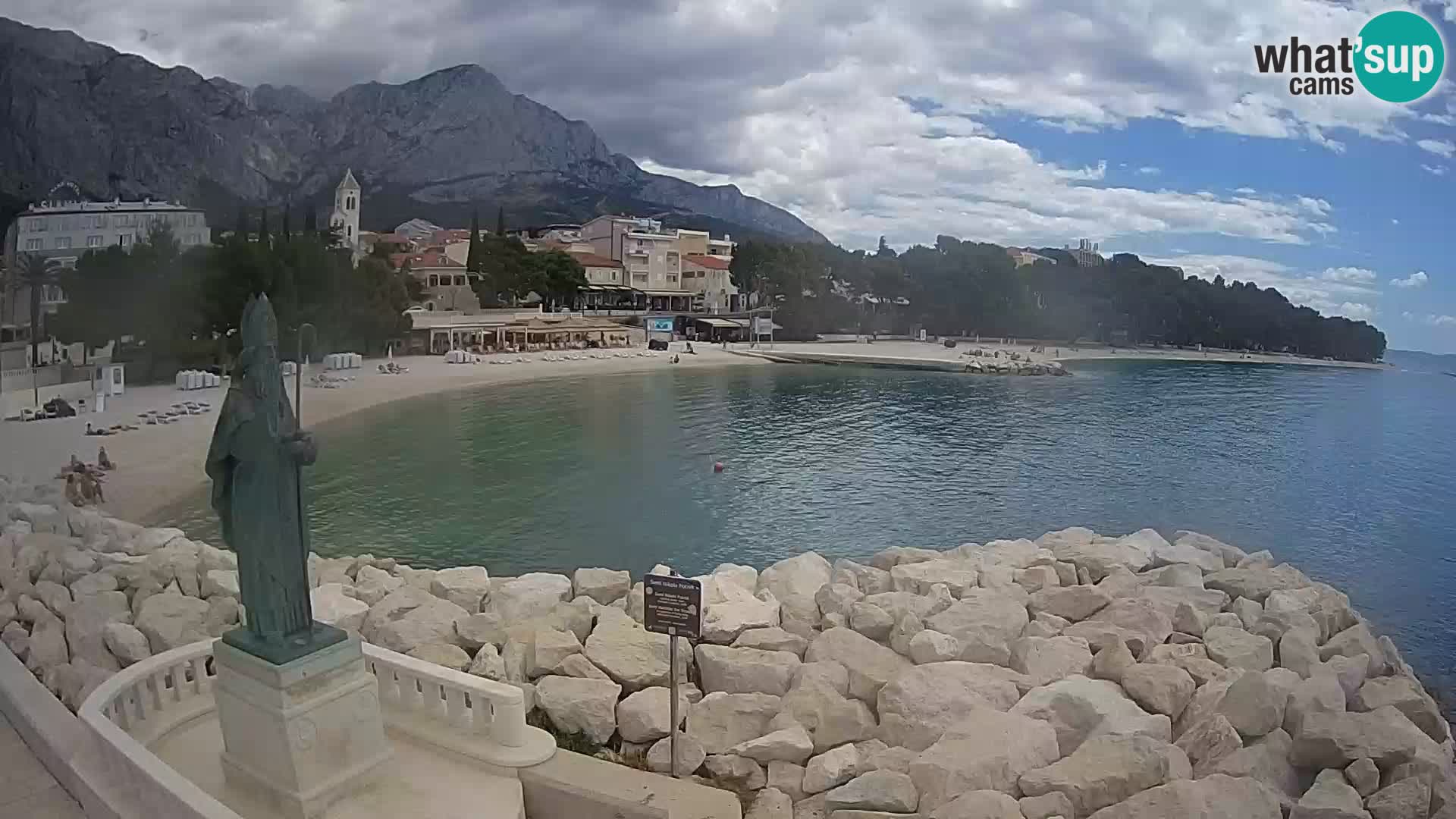 Web kamera Baška Voda – Sv. Nikola i plaža