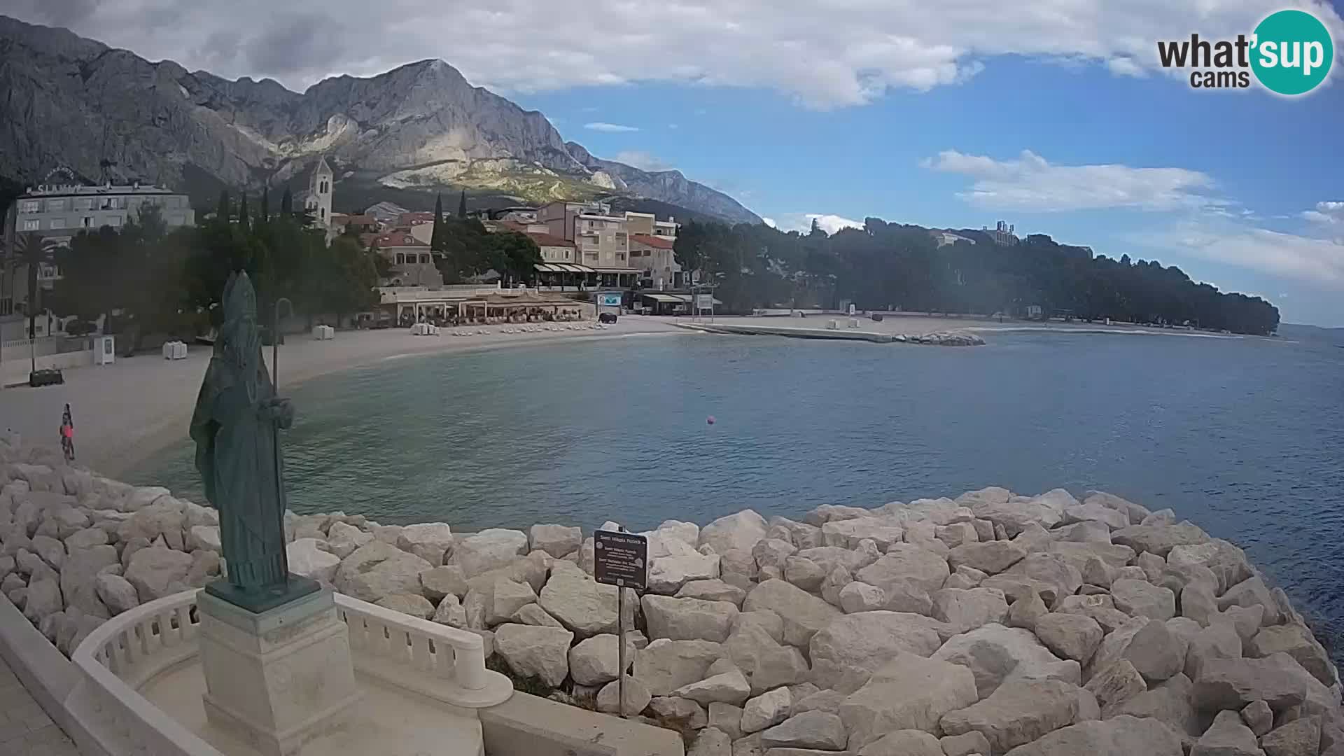 Webcam live Baška Voda – St. Nikola und Strand