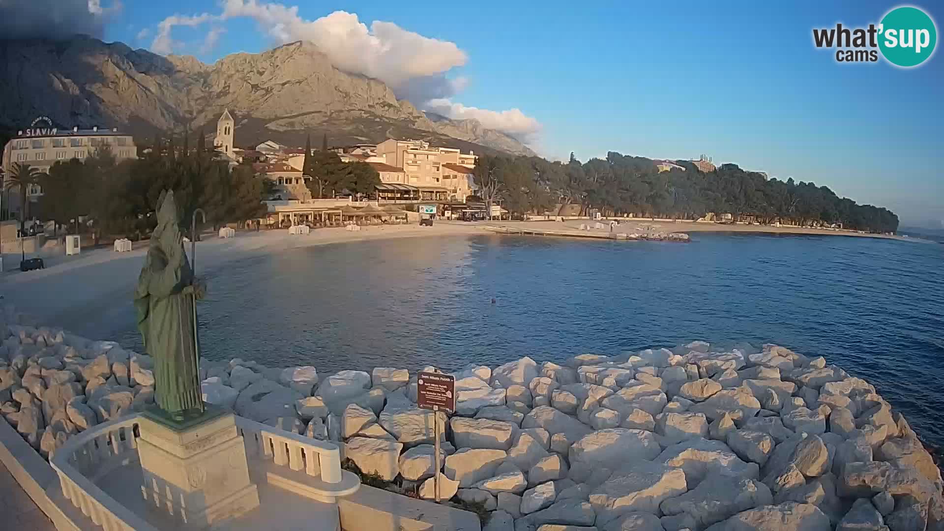 Web kamera Baška Voda – Sv. Nikola i plaža