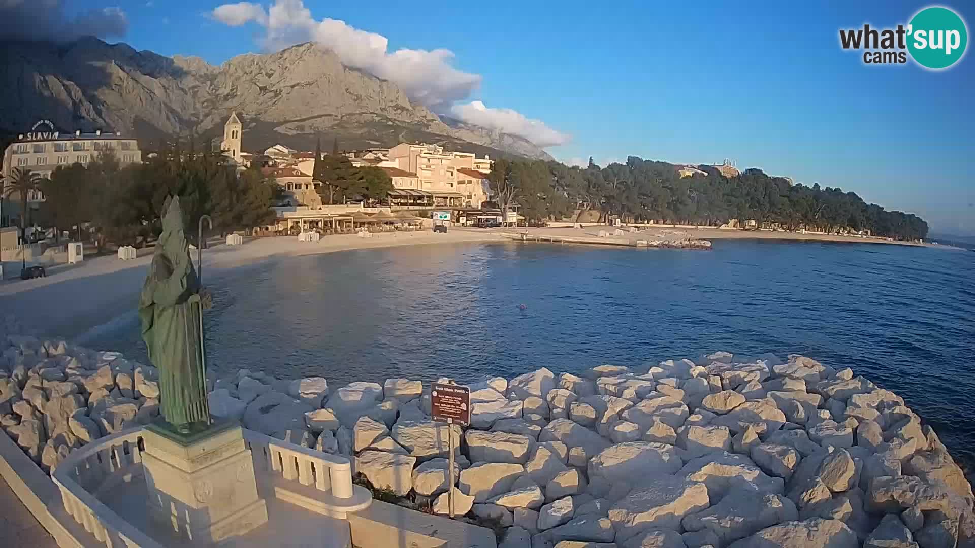 Web kamera Baška Voda – Sv. Nikola i plaža
