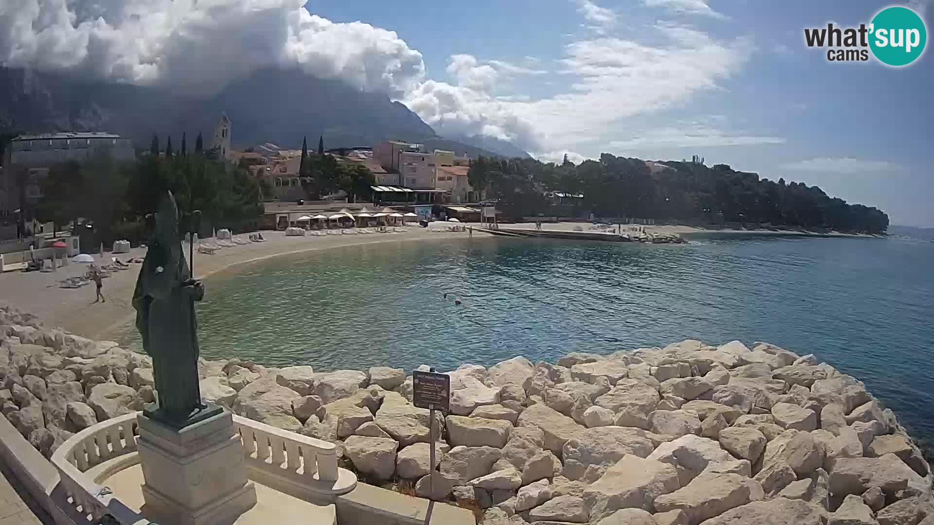 Webcam live Baška Voda – St. Nikola und Strand