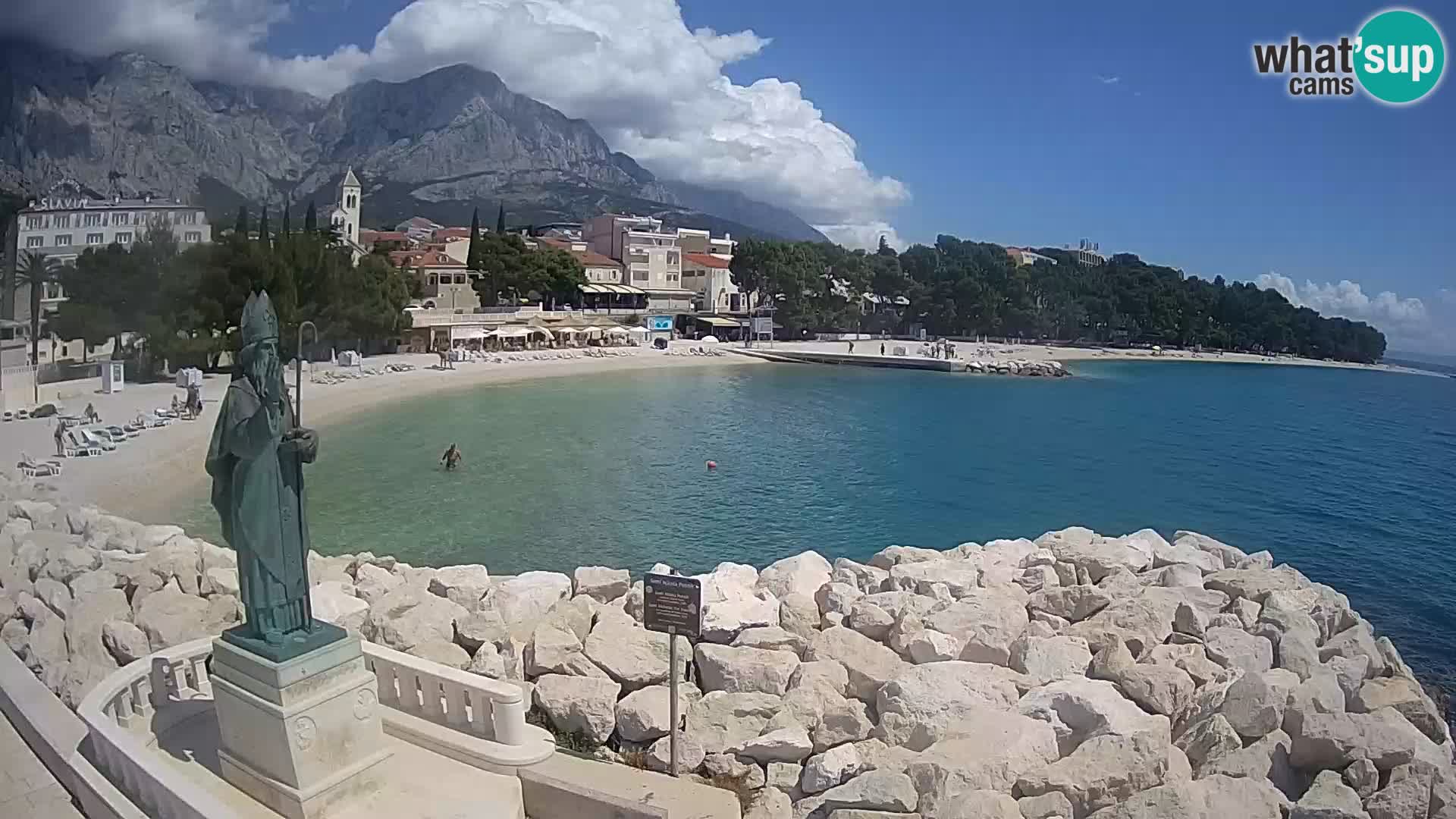 Web kamera Baška Voda – Sv. Nikola i plaža