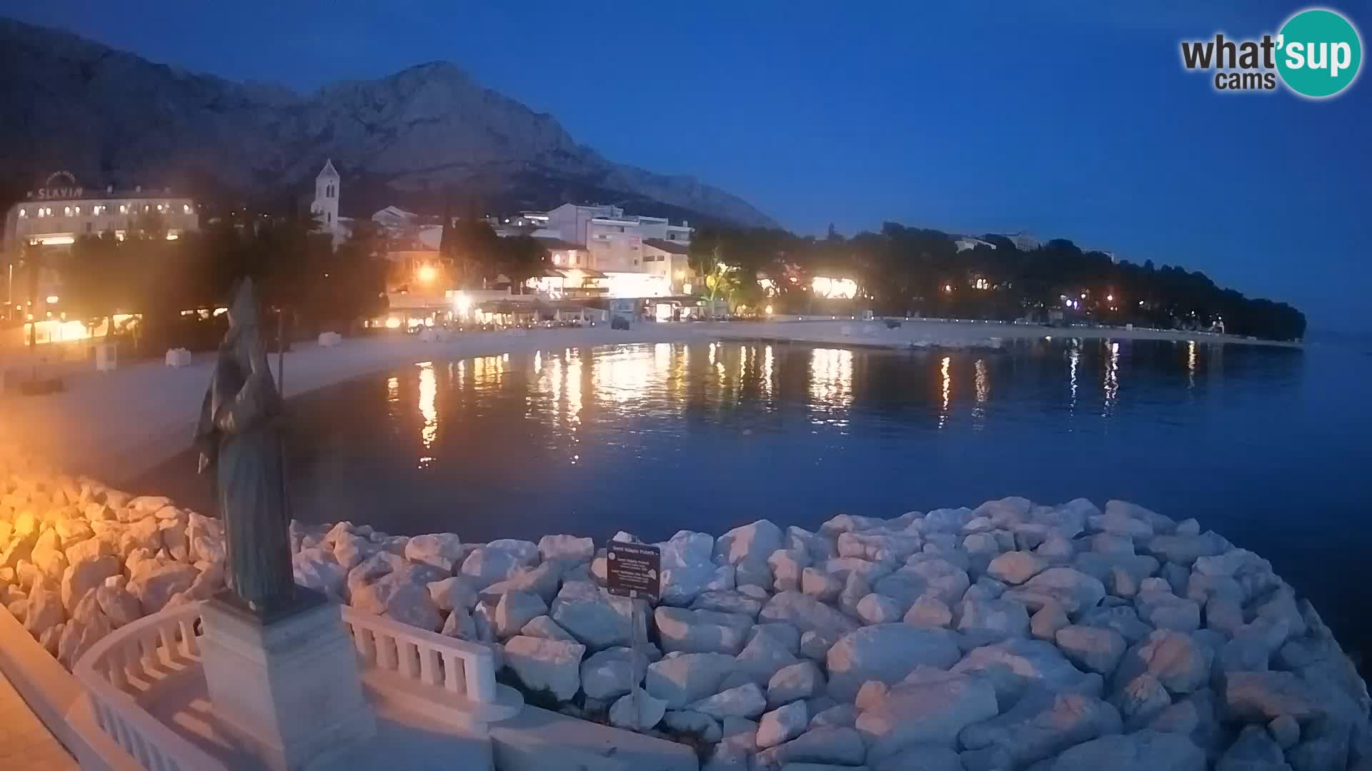 Web kamera Baška Voda – Sv. Nikola i plaža