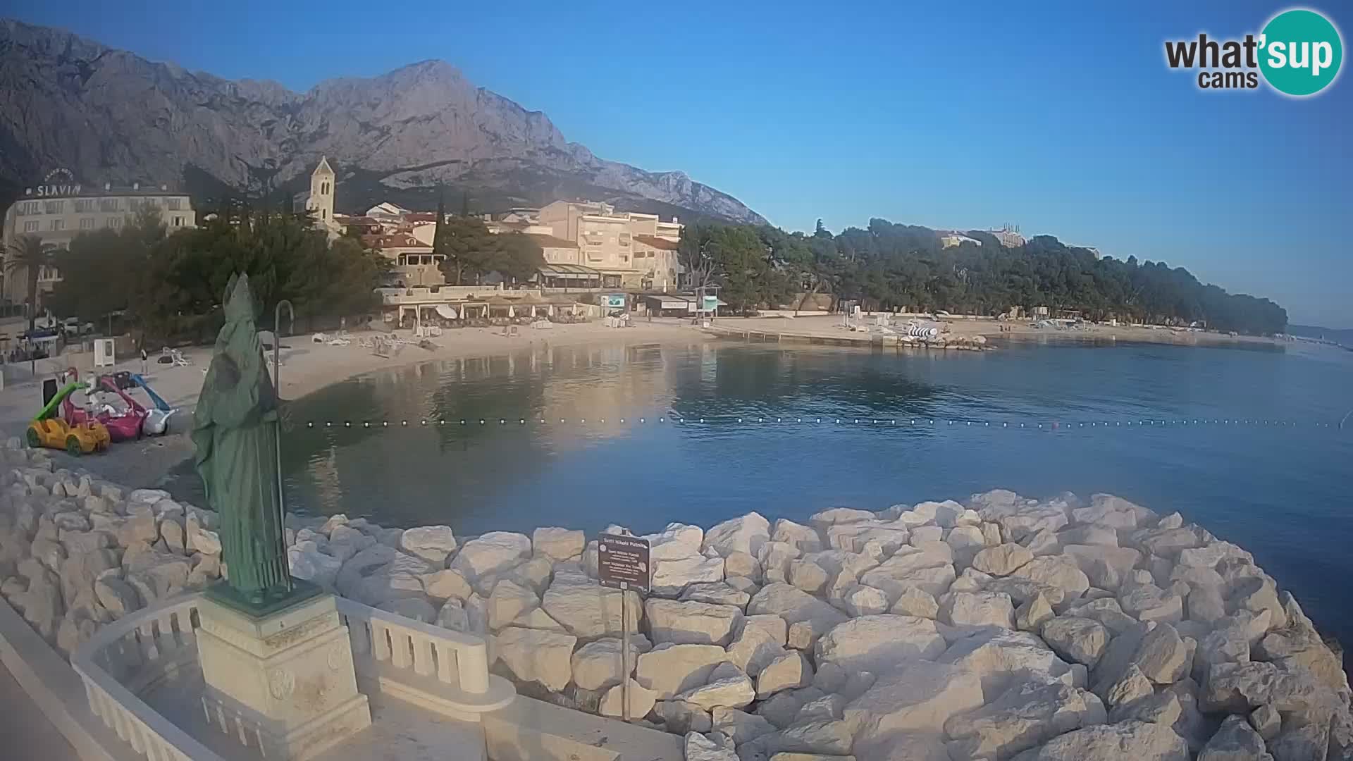 Webcam live Baška Voda – St. Nikola und Strand