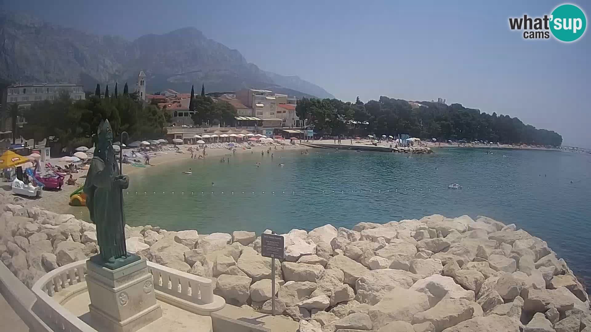 Web kamera Baška Voda – Sv. Nikola i plaža