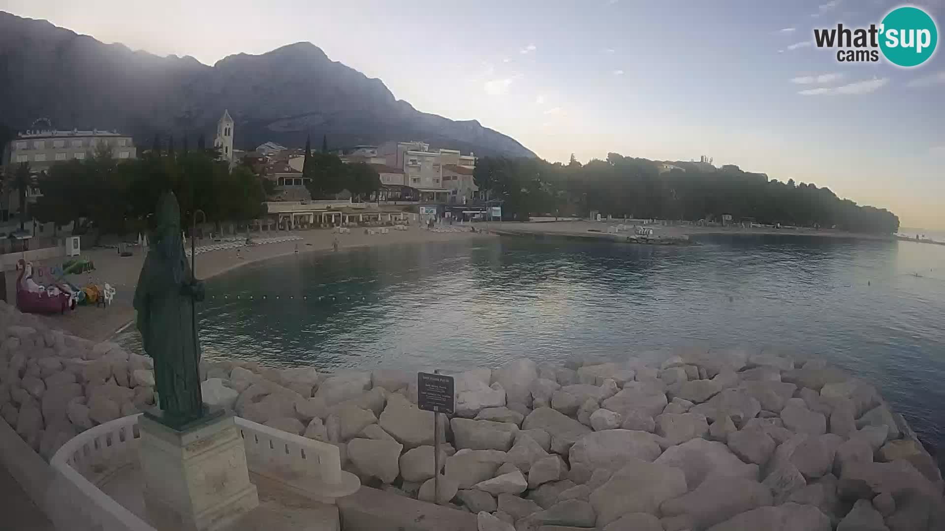 Web kamera Baška Voda – Sv. Nikola i plaža