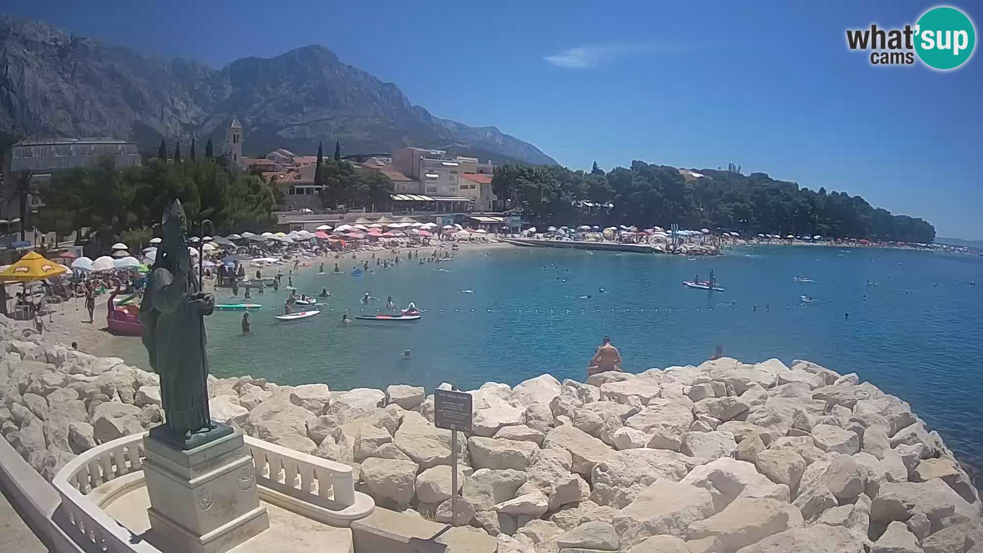 Web kamera Baška Voda – Sv. Nikola i plaža