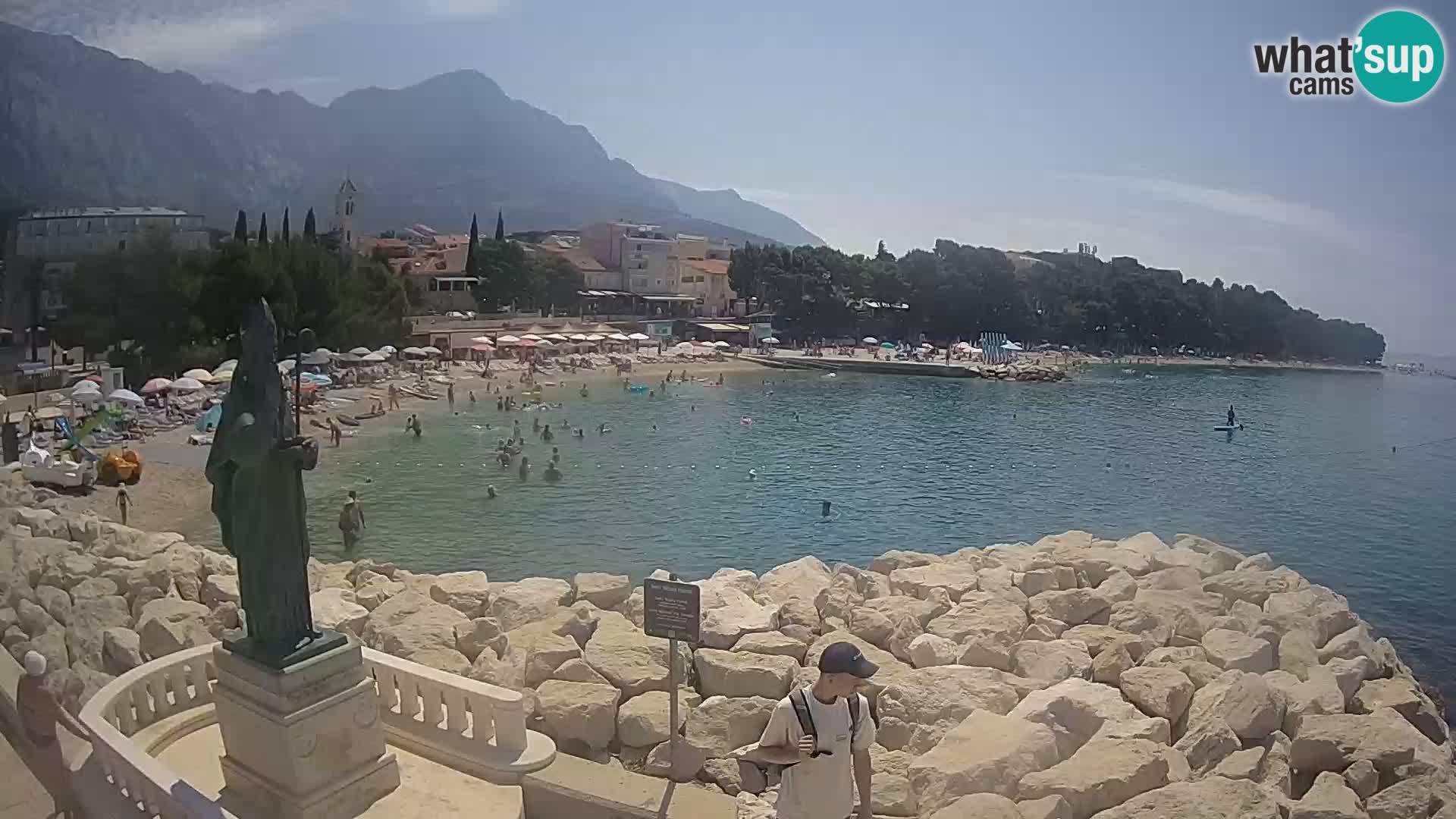 Webcam live Baška Voda – St. Nikola und Strand