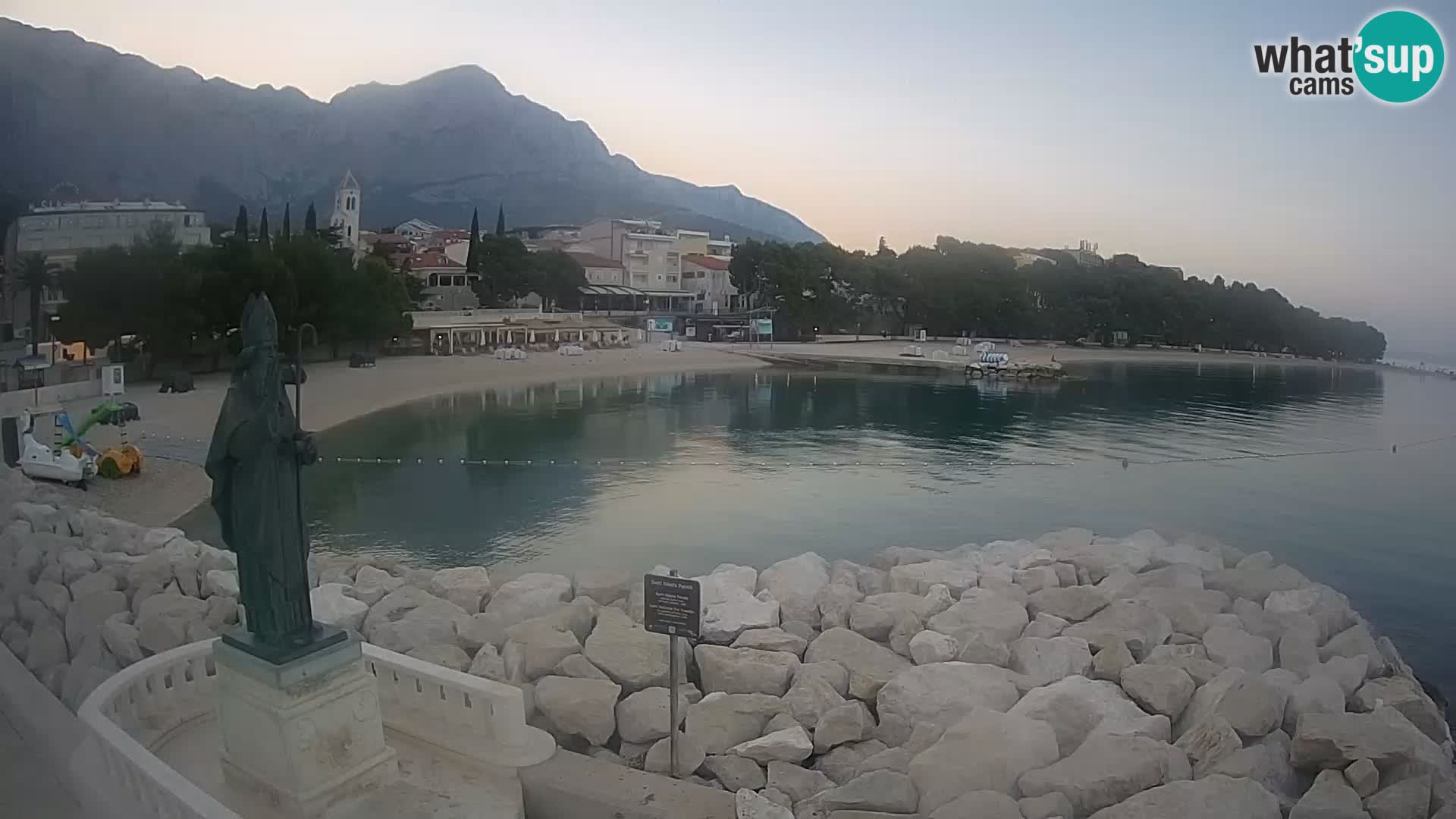 Webcam live Baška Voda – St. Nikola und Strand