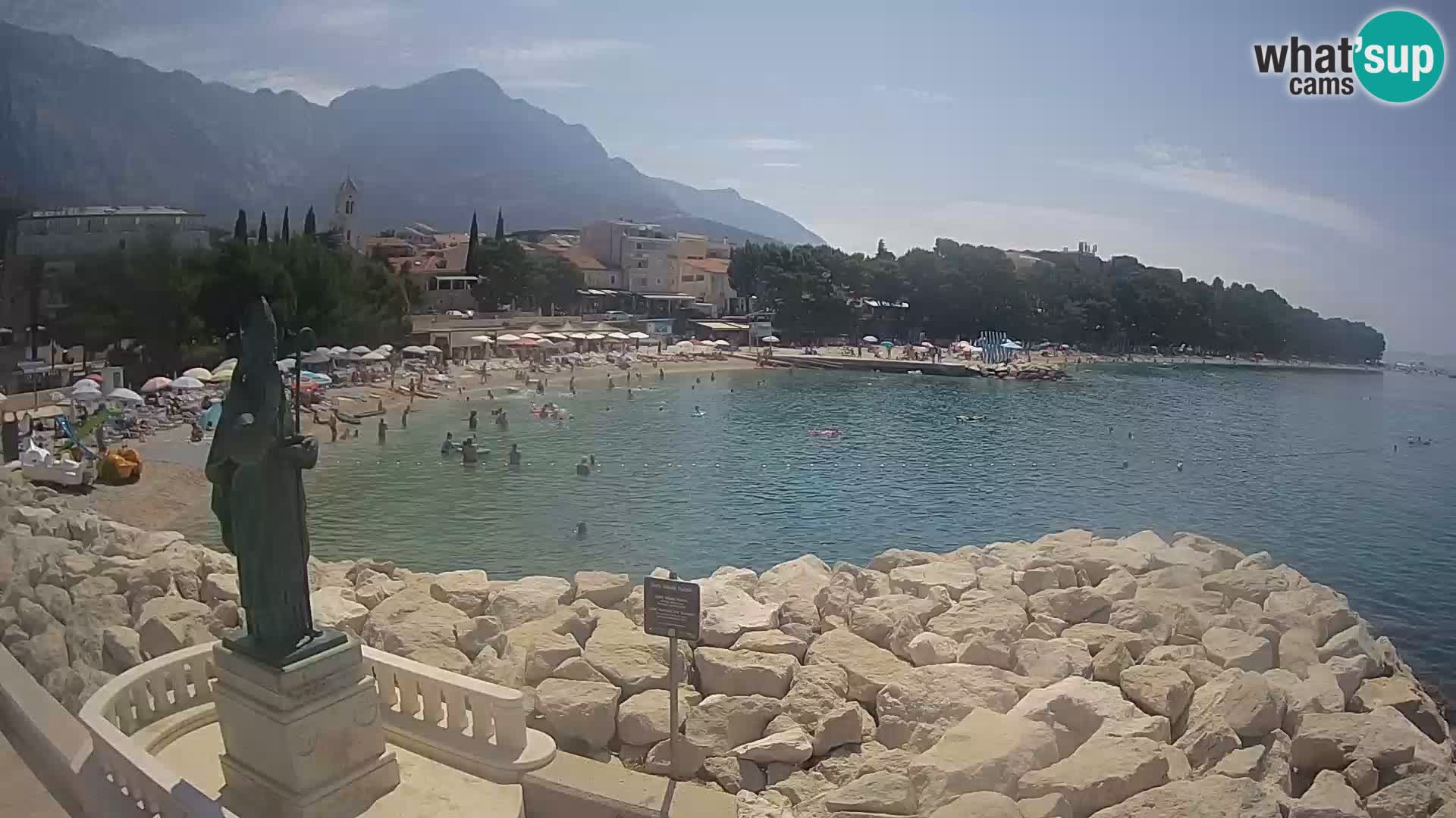 Webcam live Baška Voda – St. Nikola und Strand