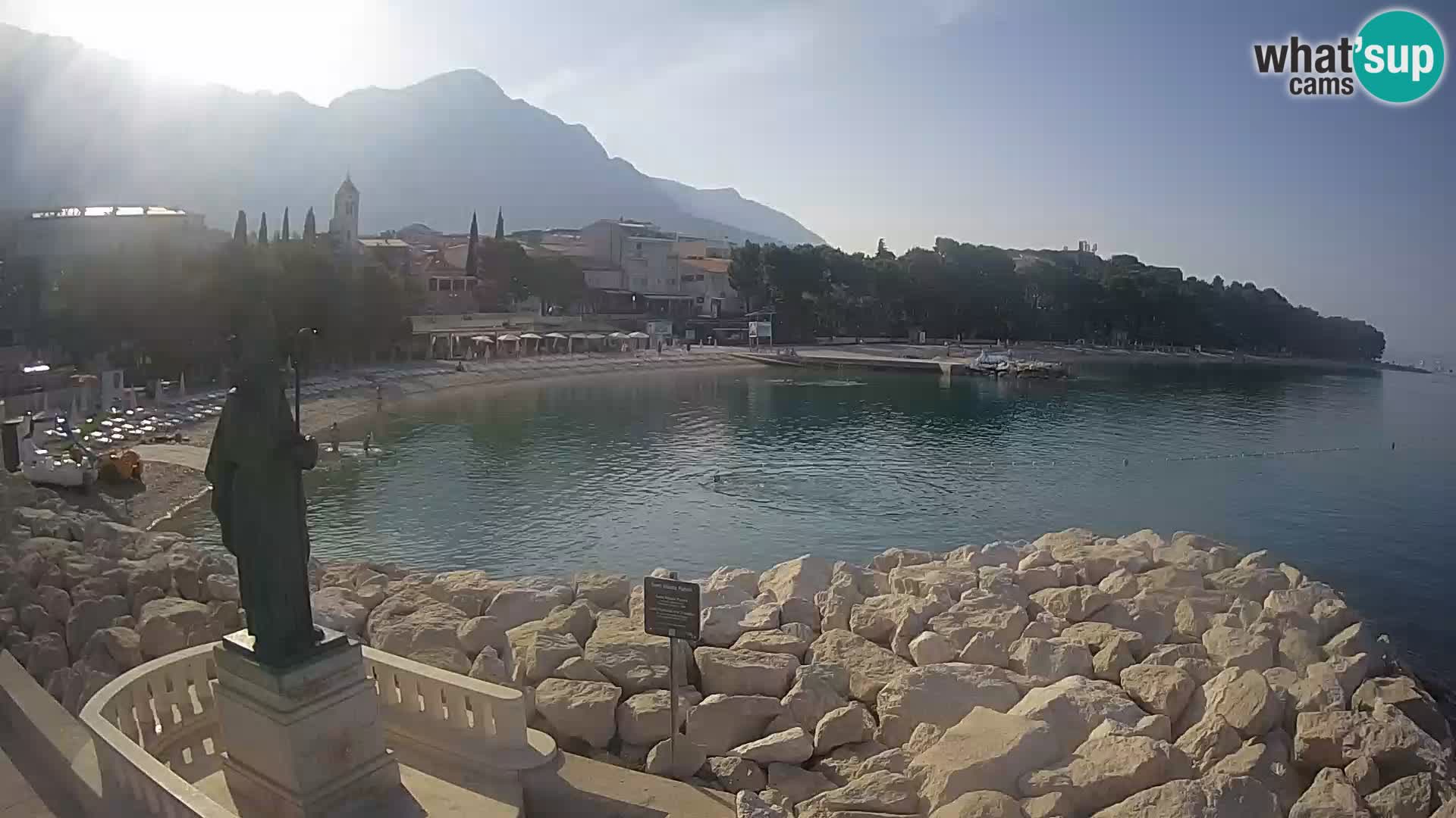 Webcam live Baška Voda – St. Nikola und Strand