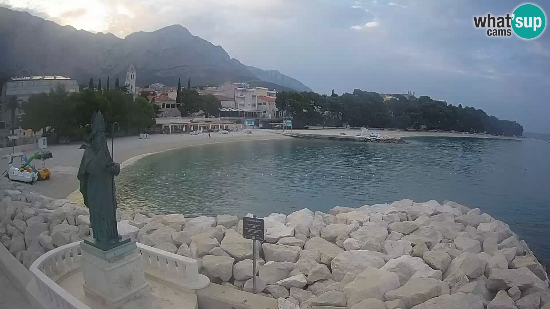 Webcam live Baška Voda – St. Nikola und Strand