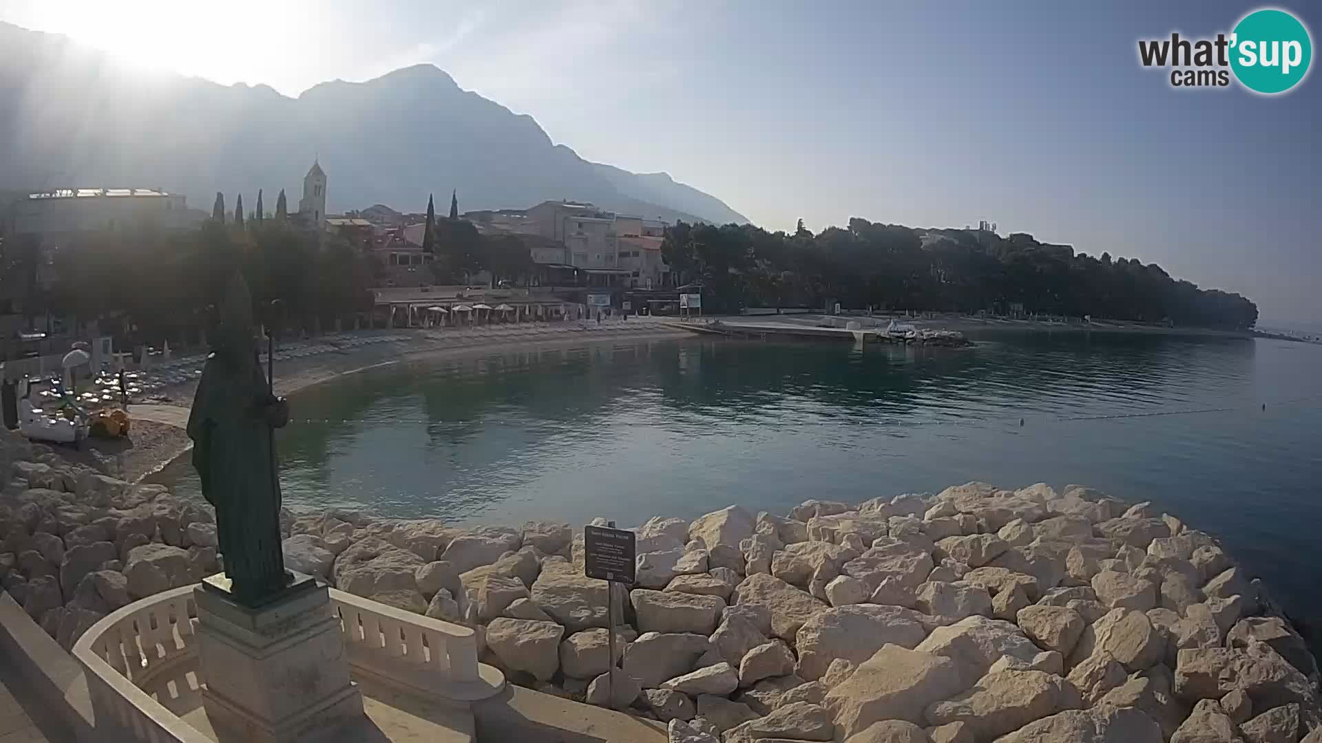 Webcam live Baška Voda – St. Nikola und Strand