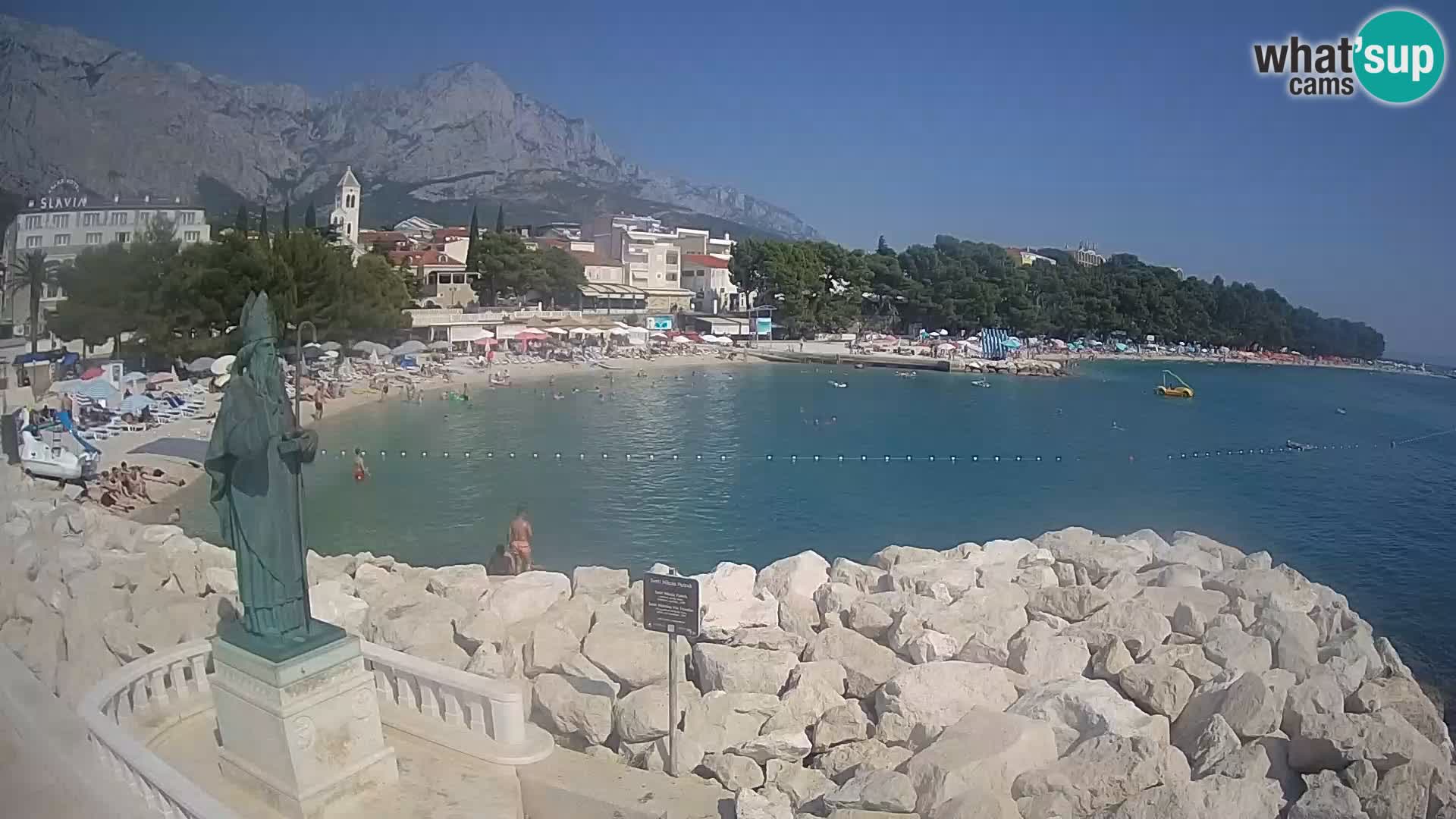 Web kamera Baška Voda – Sv. Nikola i plaža