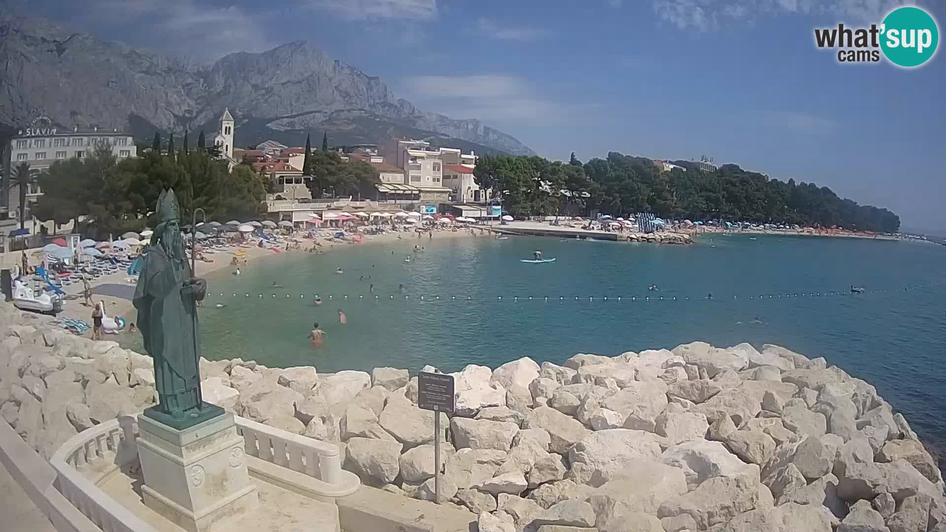 Webcam Baška Voda – Saint-Nikola et plage