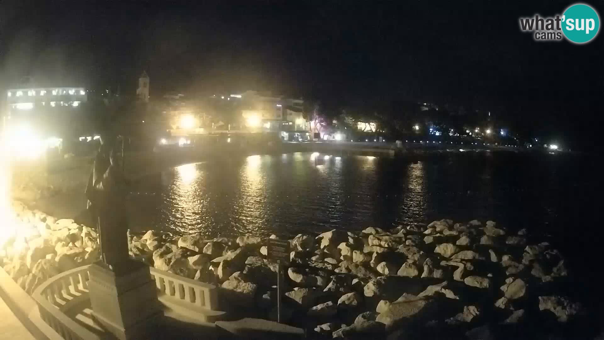Spletna kamera Baška Voda – Sv. Nikola in plaža