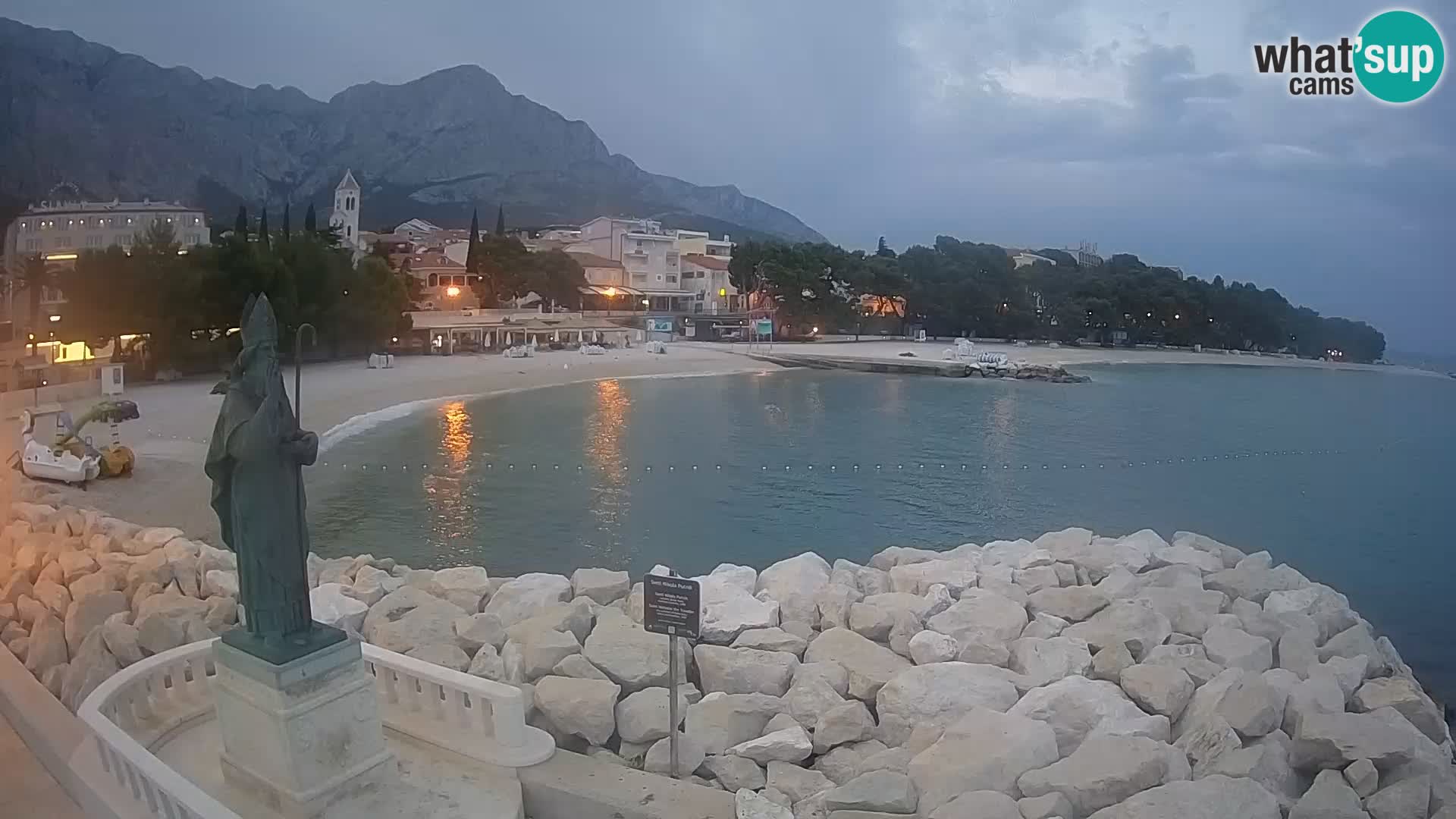 Web kamera Baška Voda – Sv. Nikola i plaža