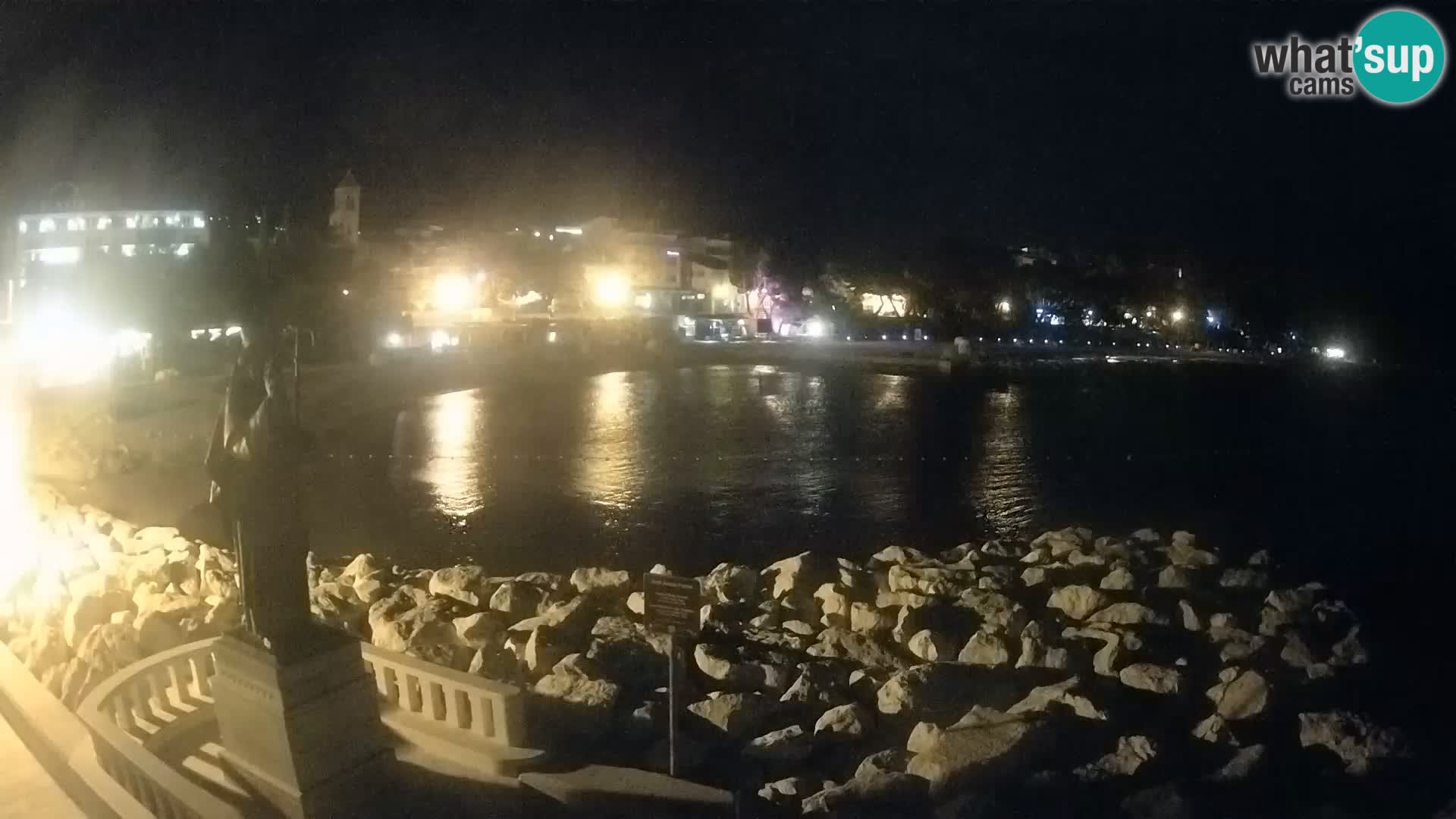 Spletna kamera Baška Voda – Sv. Nikola in plaža