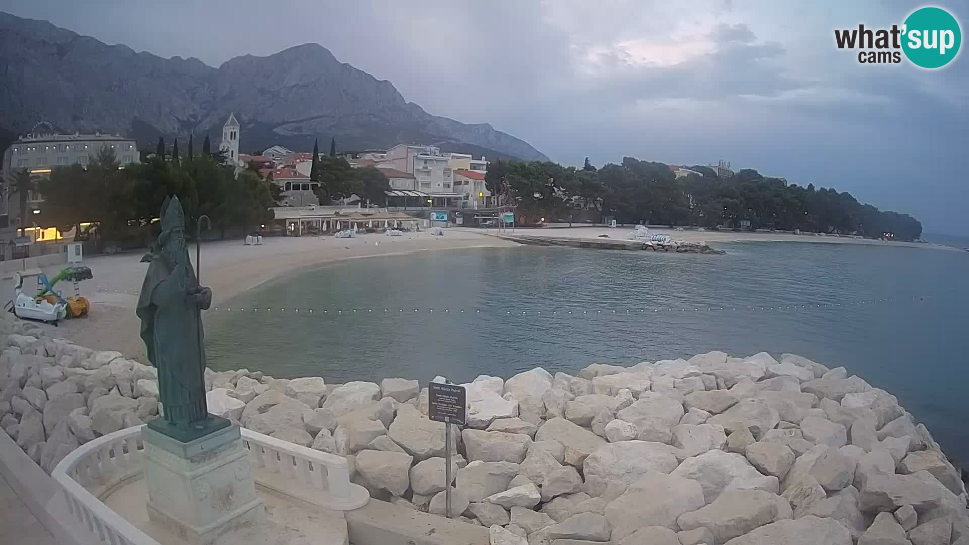 Webcam live Baška Voda – St. Nikola und Strand