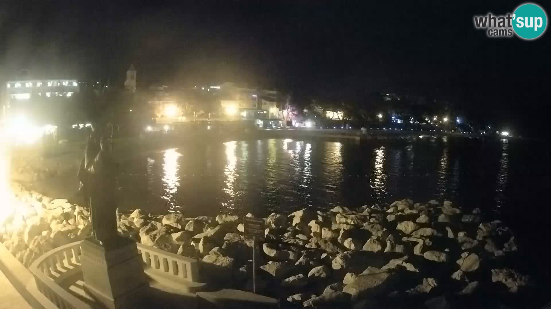 Spletna kamera Baška Voda – Sv. Nikola in plaža