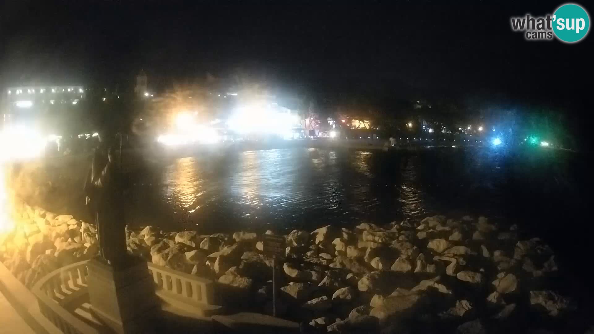 Webcam Baška Voda Croatia | Saint Nikola and beach