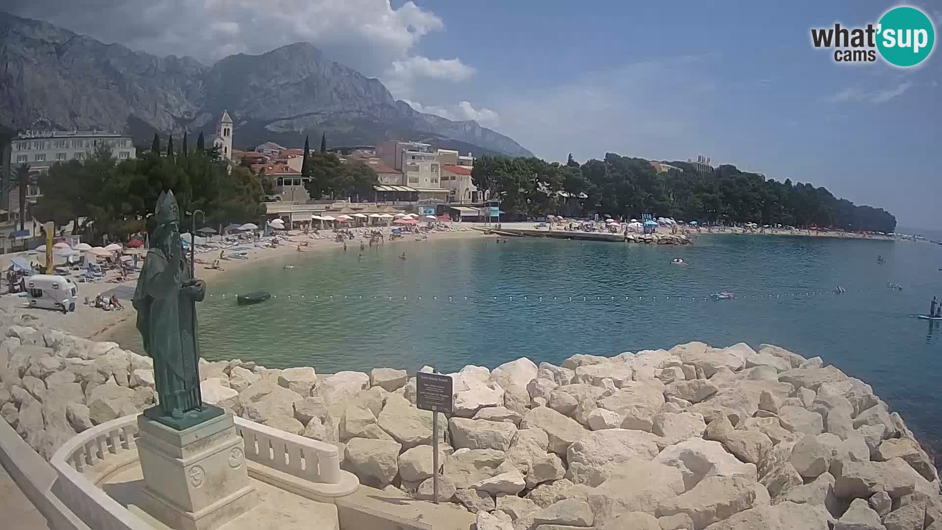 Web kamera Baška Voda – Sv. Nikola i plaža