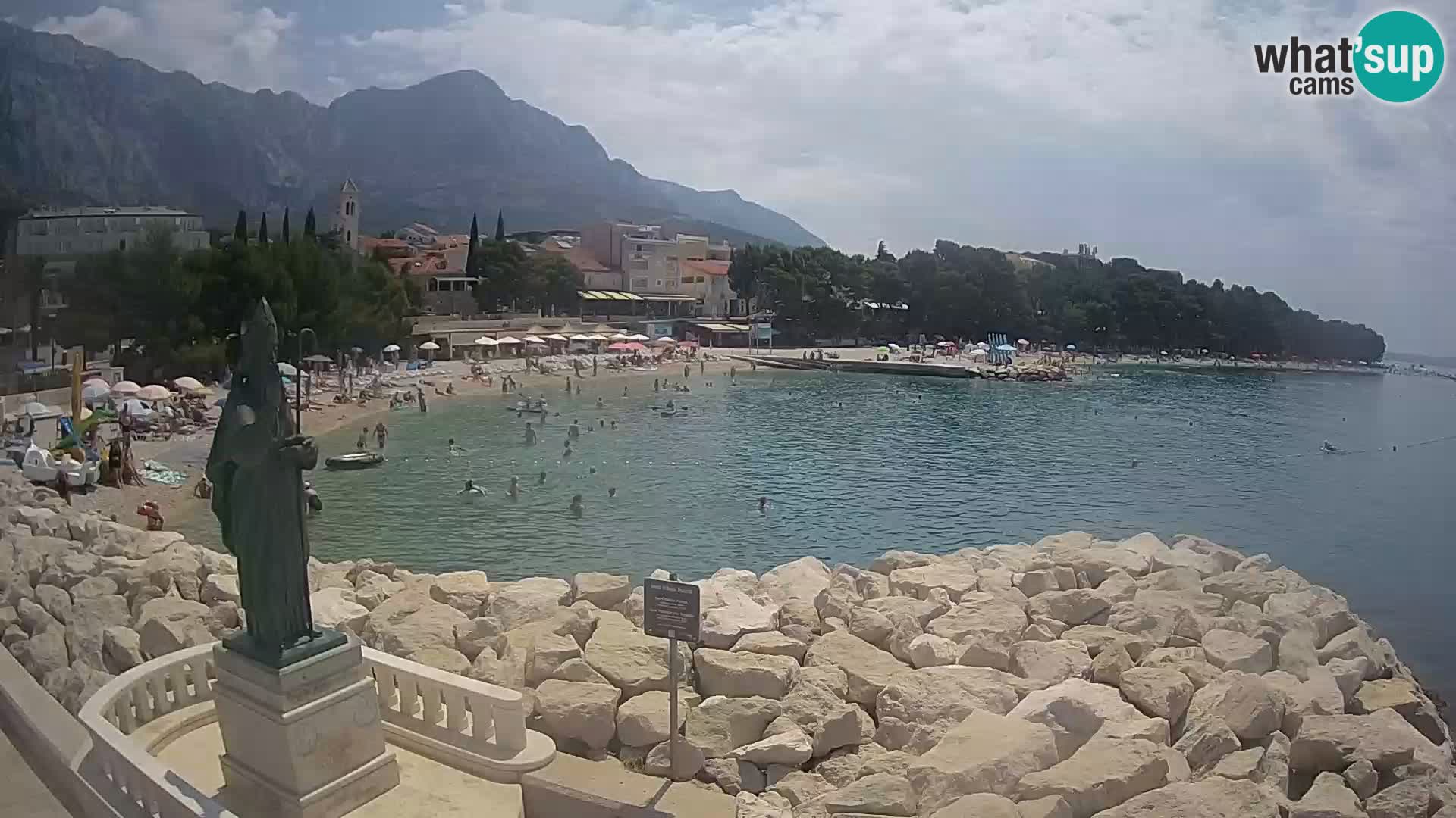 Web kamera Baška Voda – Sv. Nikola i plaža