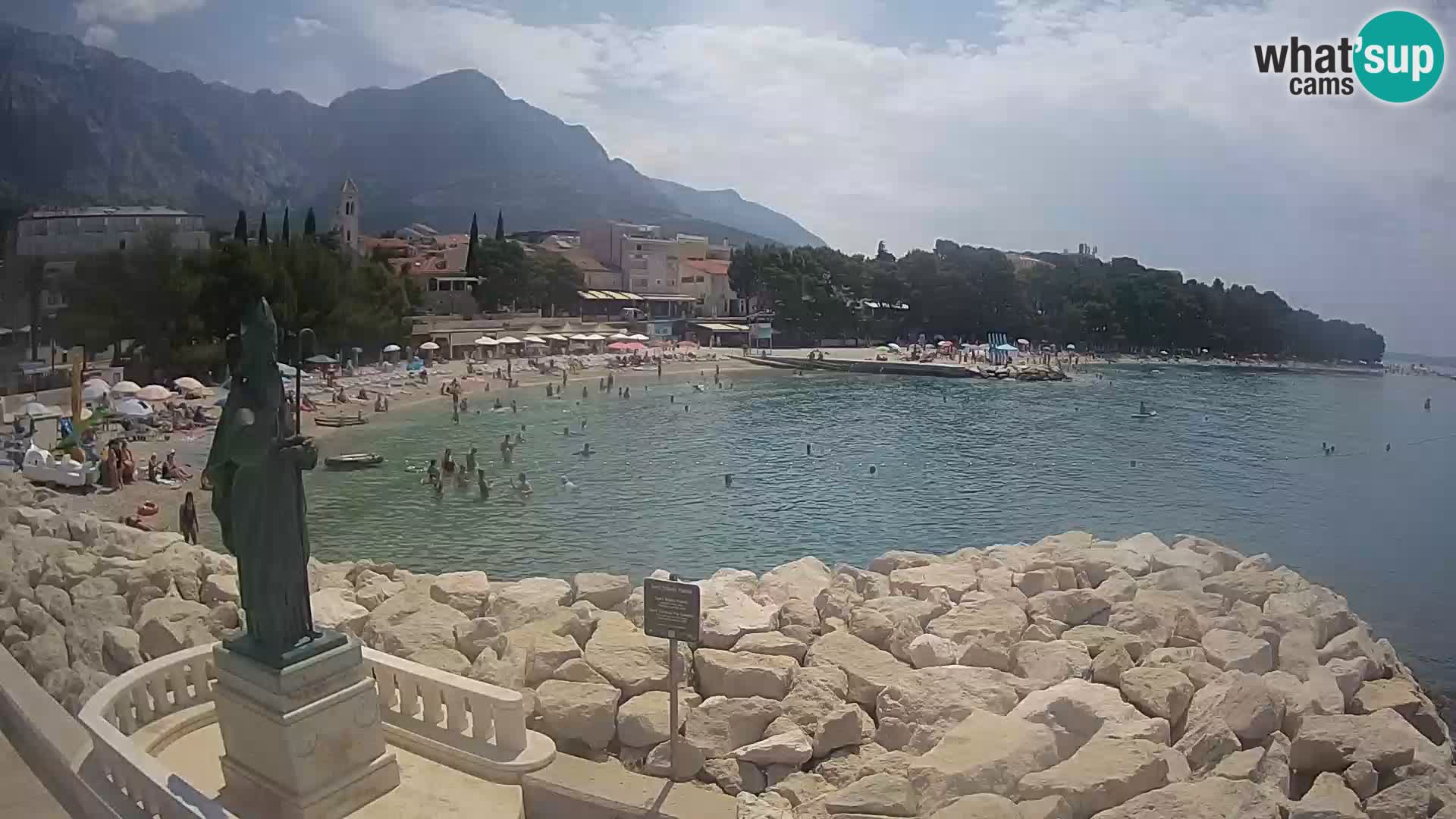 Web kamera Baška Voda – Sv. Nikola i plaža