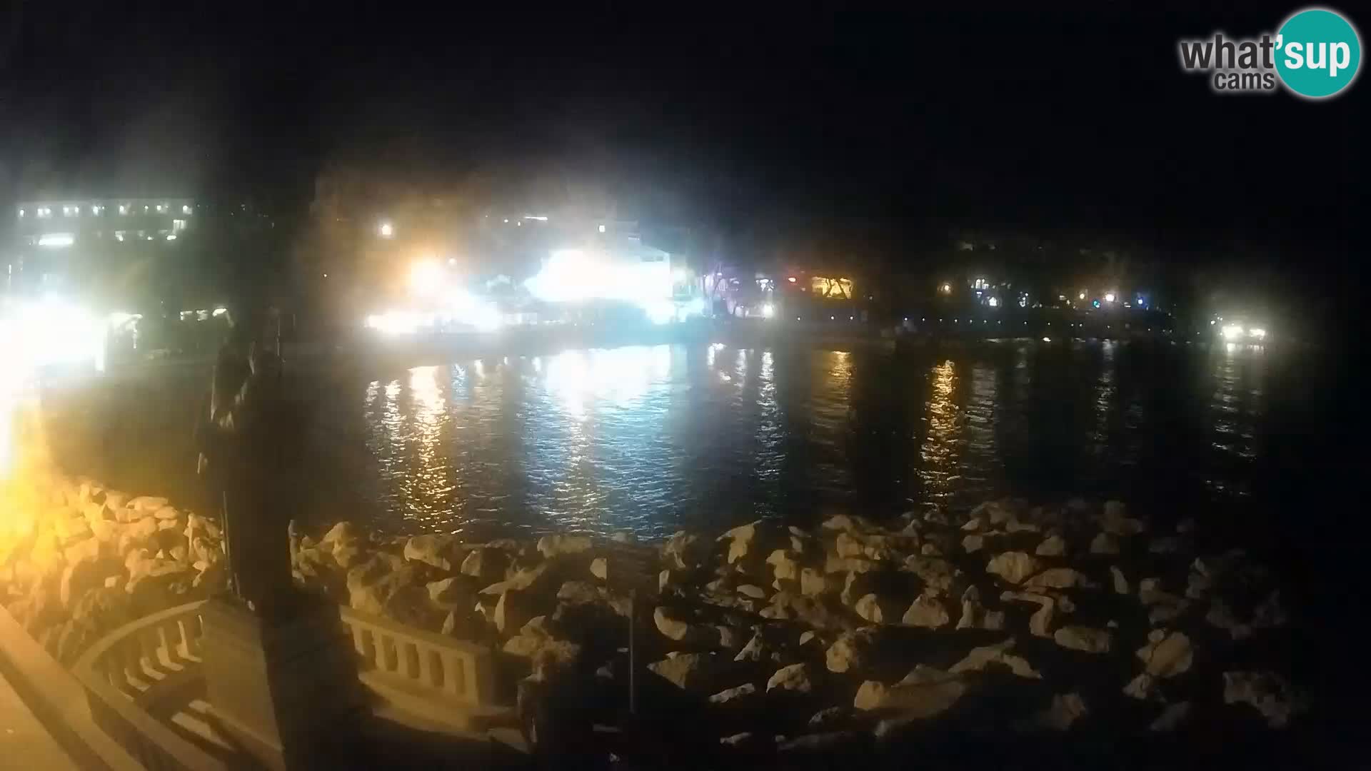 Webcam Baška Voda Croatia | Saint Nikola and beach