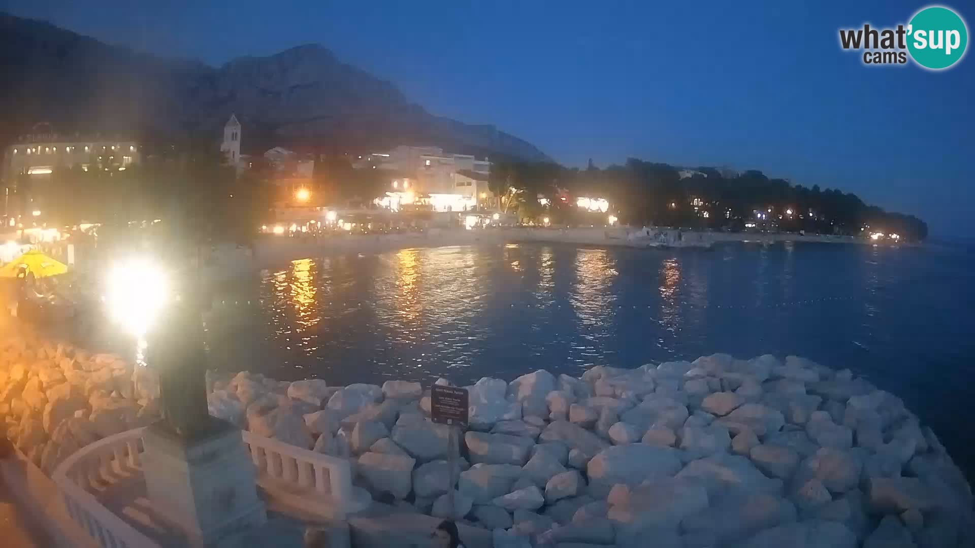 Webcam live Baška Voda – St. Nikola und Strand