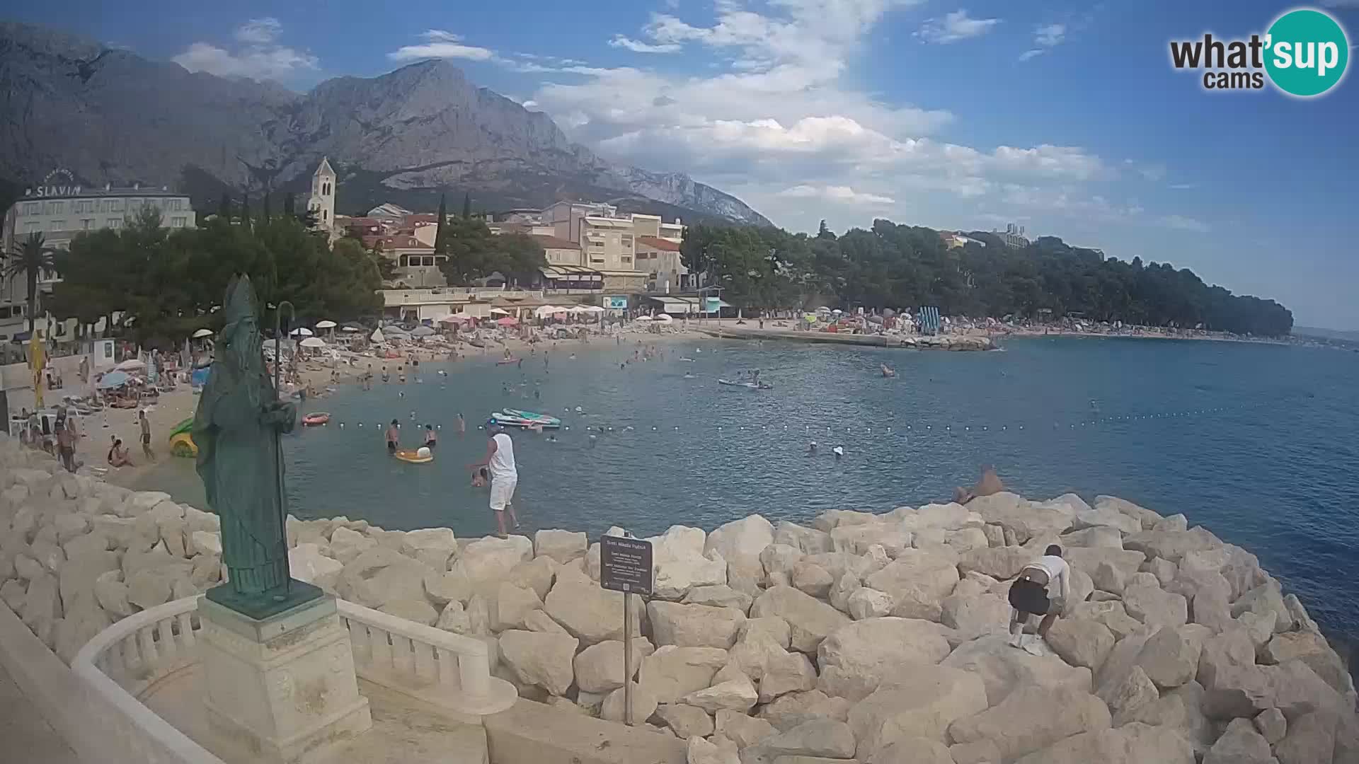 Webcam live Baška Voda – St. Nikola und Strand
